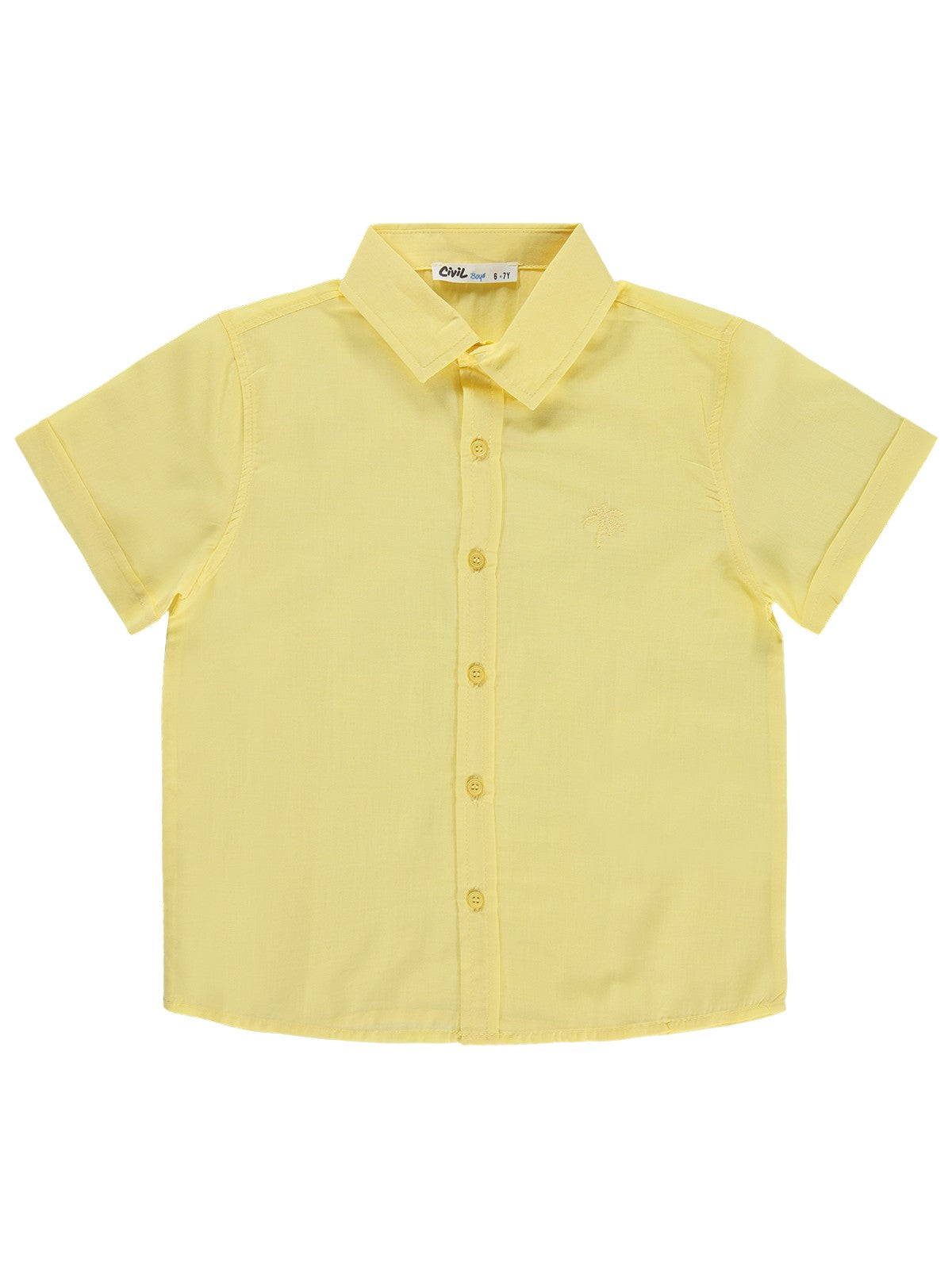 Civil Boys Basic Kısa Kol 10-13 Yaş Gömlek - Sarı