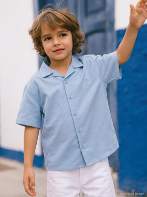 Civil Boys Basic Tatil Yaka 10-13 Yaş Gömlek - Mavi