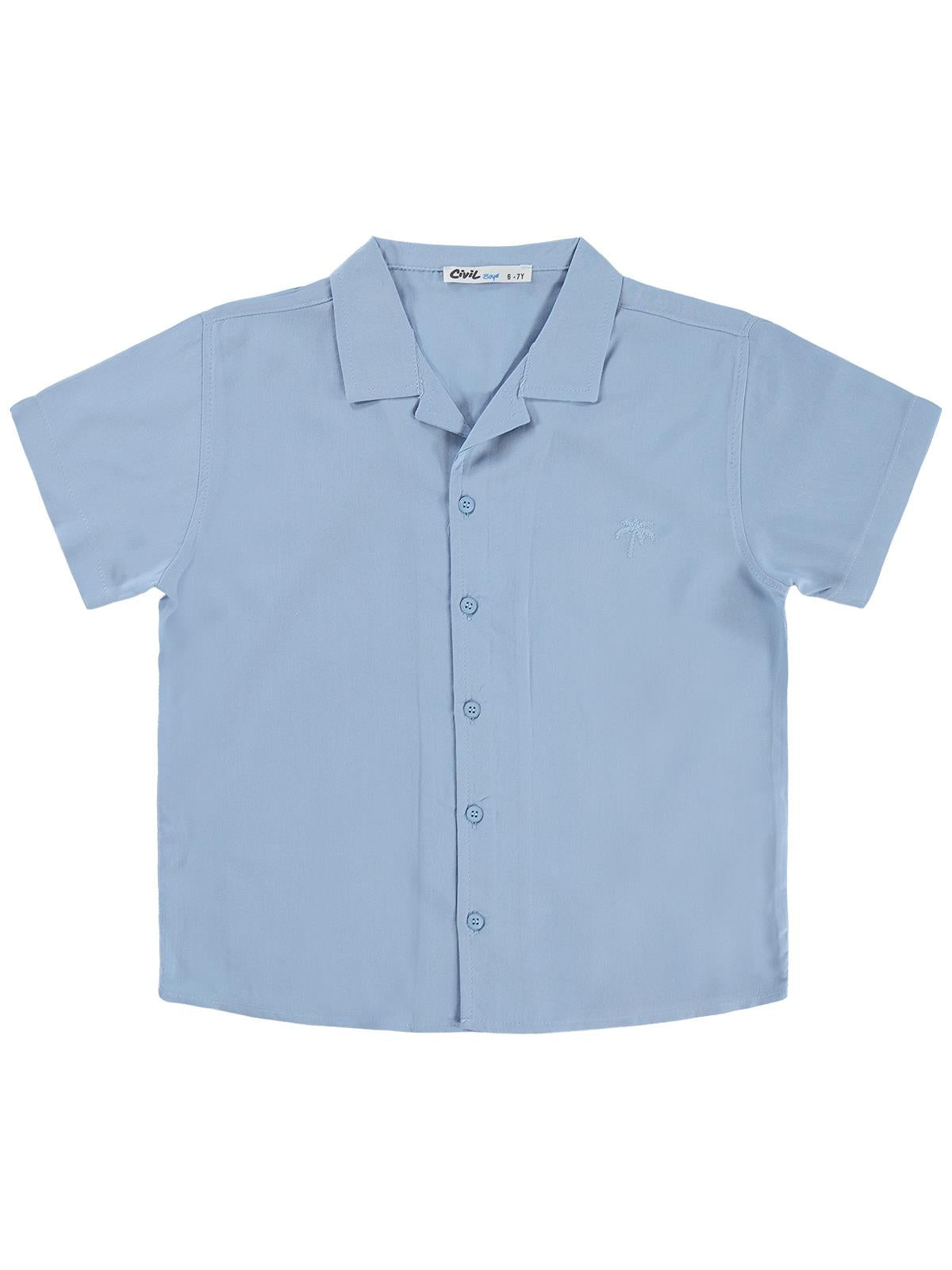 Civil Boys Basic Tatil Yaka 6-9 Yaş Gömlek - Mavi