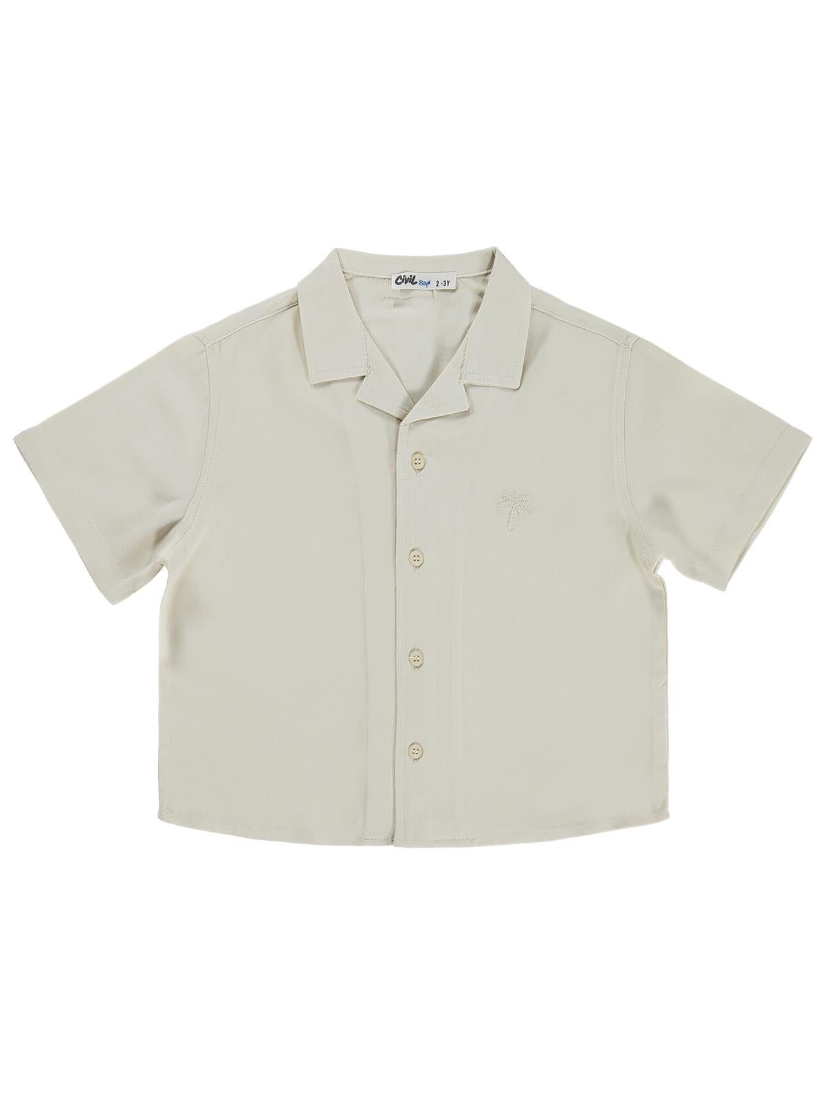 Civil Boys Basic Tatil Yaka 2-5 Yaş Gömlek - Bej