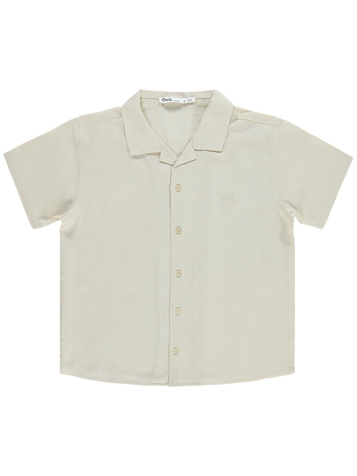Civil Boys Basic Tatil Yaka 6-9 Yaş Gömlek - Bej