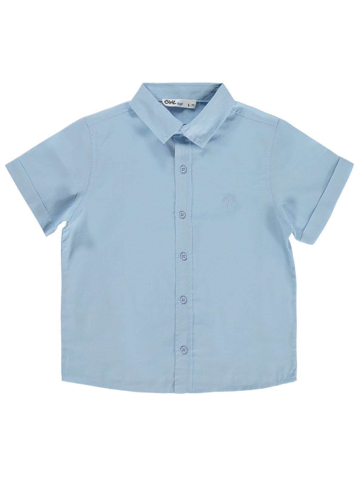 Civil Boys Basic Kısa Kol 10-13 Yaş Gömlek - Mavi