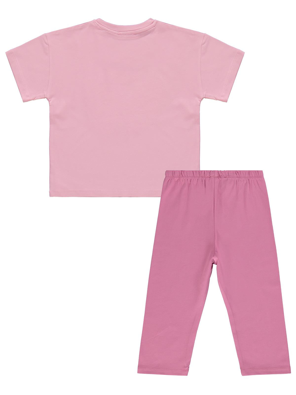 Civil Girls Kız Çocuk Kelebek Nakışlı 6-9 Yaş Takım - Pembe