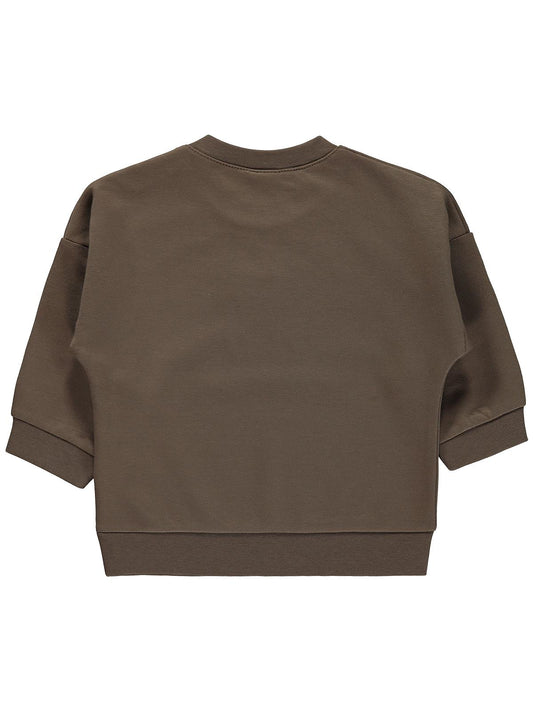 Civil Baby Teddy Baskılı 6-18 Ay Sweatshirt - Kahverengi