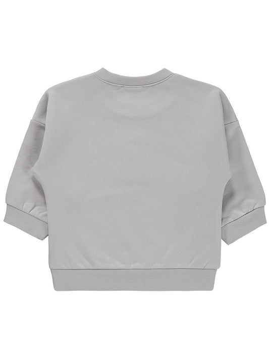 Civil Baby Teddy Baskılı 6-18 Ay Sweatshirt - Gri