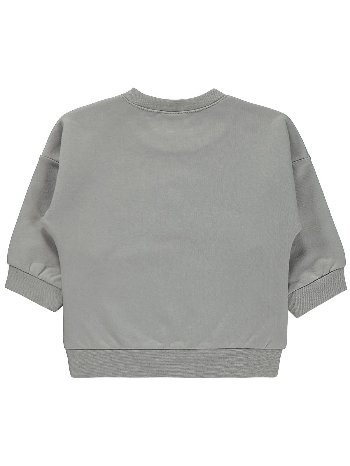 Civil Baby Teddy Baskılı 6-18 Ay Sweatshirt - Gri