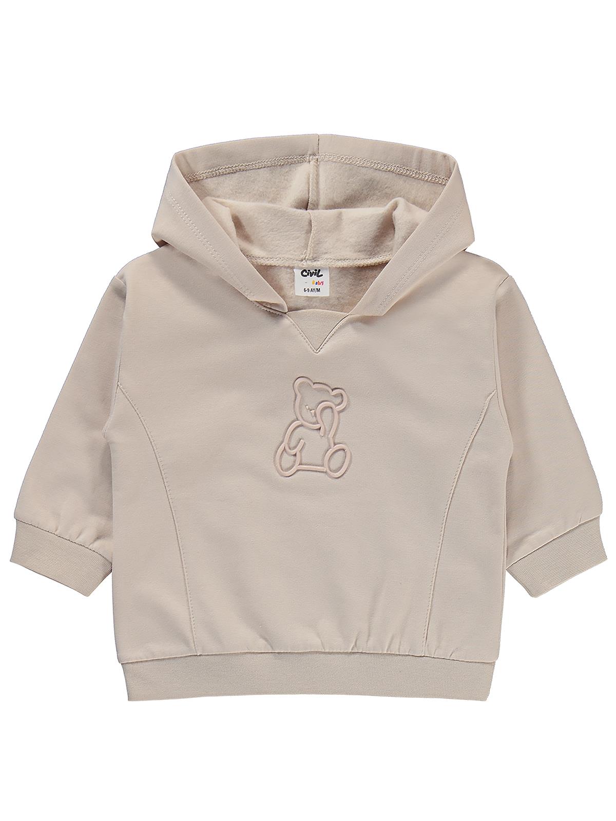 Civil Baby Teddy Baskılı 6-18 Ay Takım - Bej