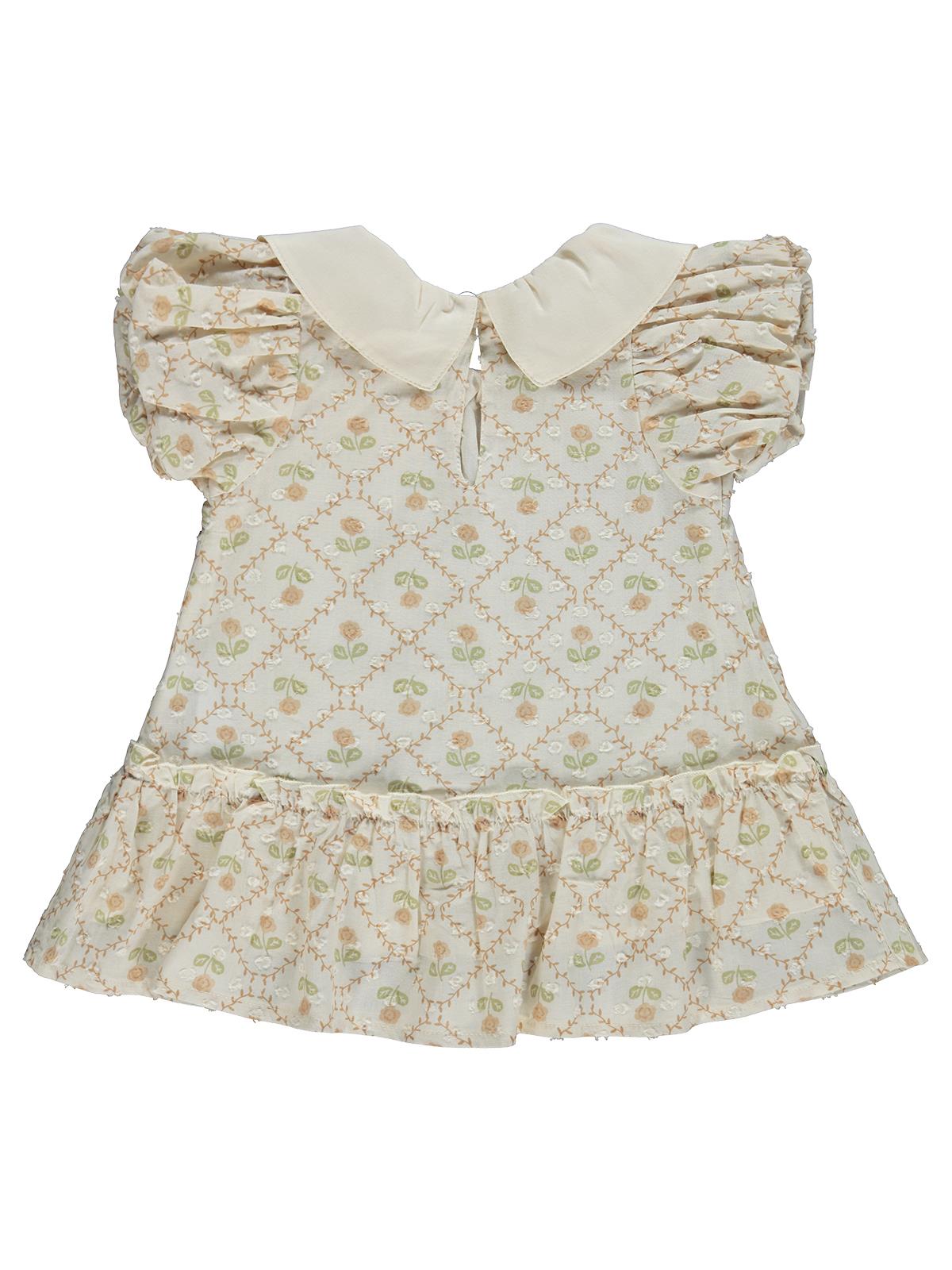 Pierre Cardin Bebe Yakalı 6-18 Ay Elbise - Ekru