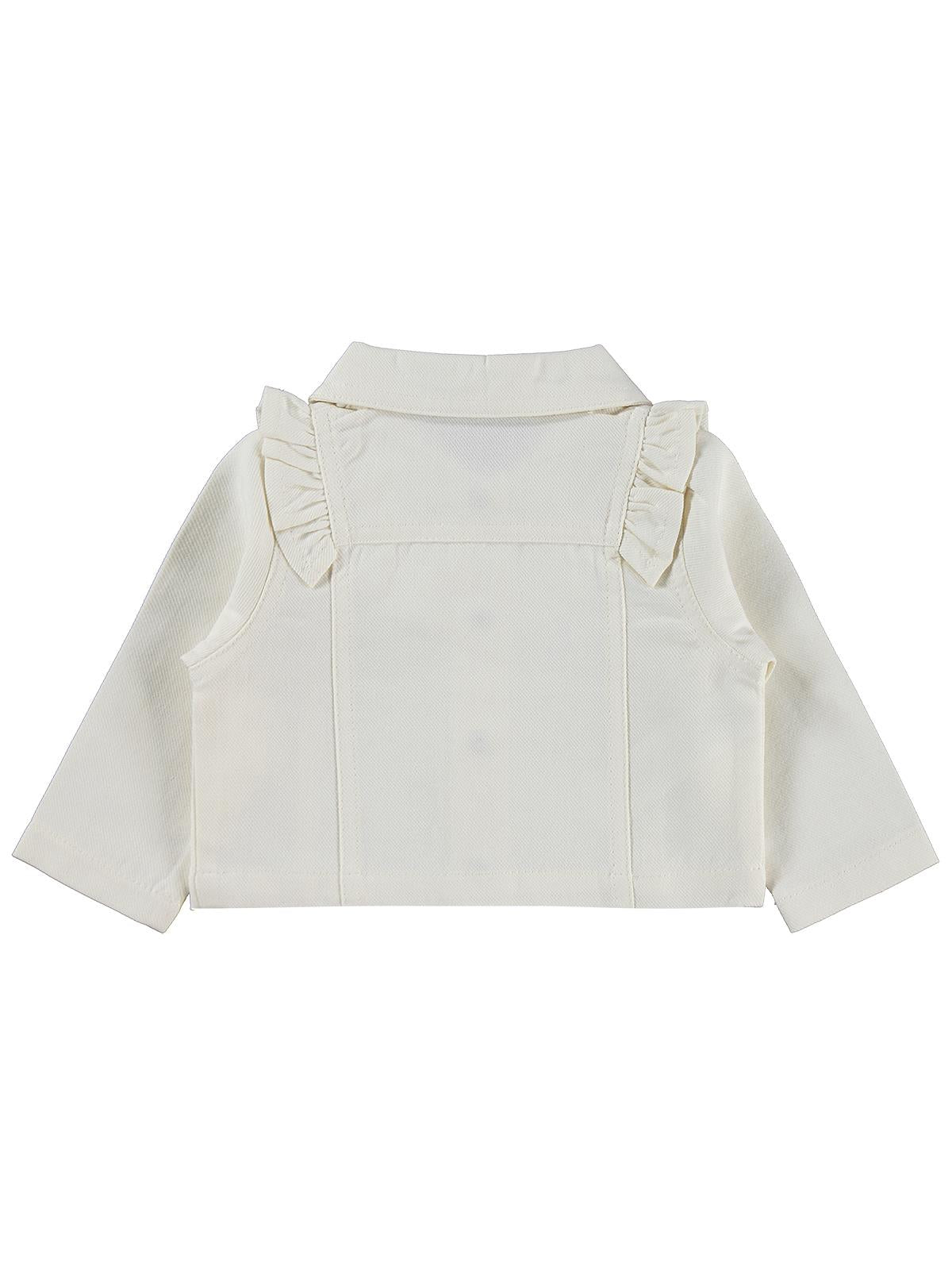 Pierre Cardin Fırfırlı Polo Yaka 6-18 Ay Ceket - Ekru