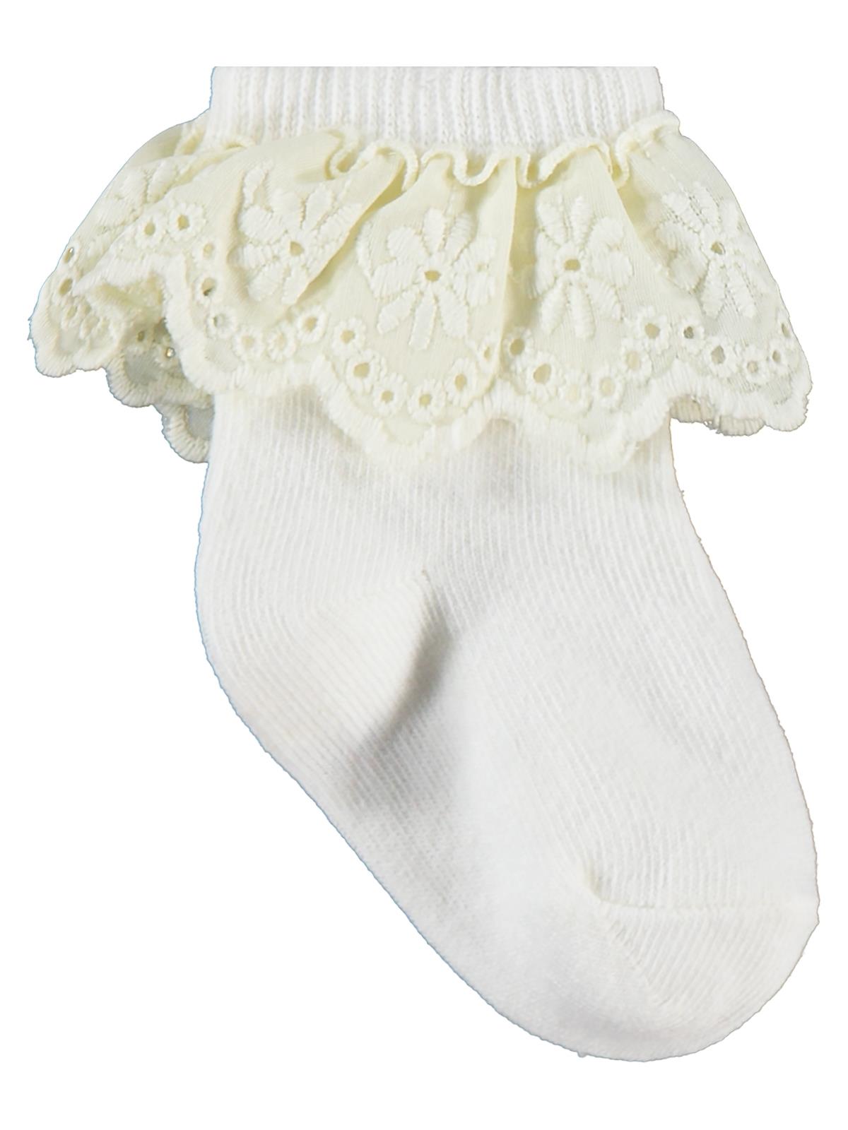 Civil Baby Çift Dantel Aksesuarlı 2'li 6-18 Ay Bebek Kız Çorap Set
