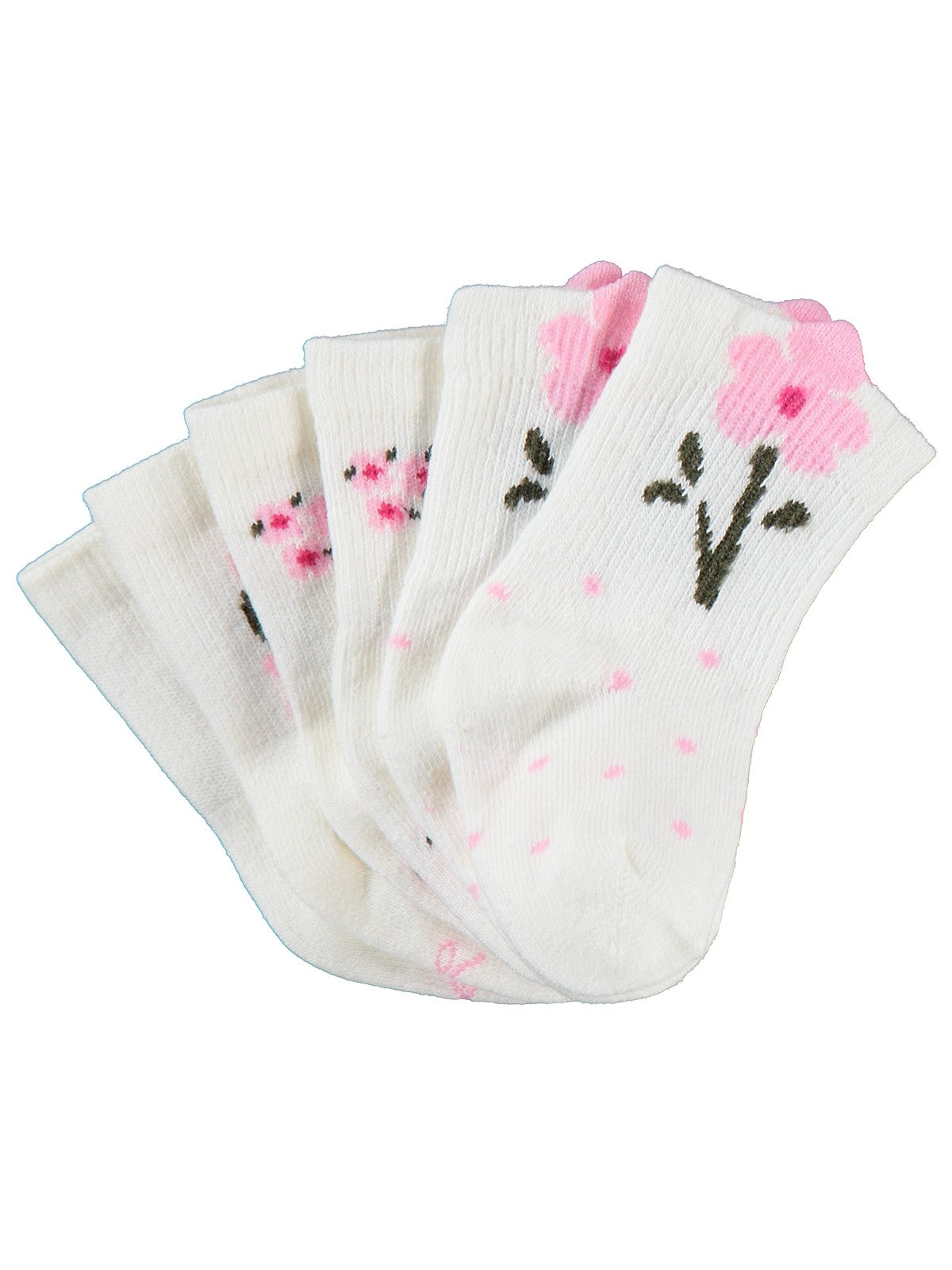 Civil Baby 3D Çiçek Desen 3'lü 6-18 Ay Bebek Kız Çorap Set