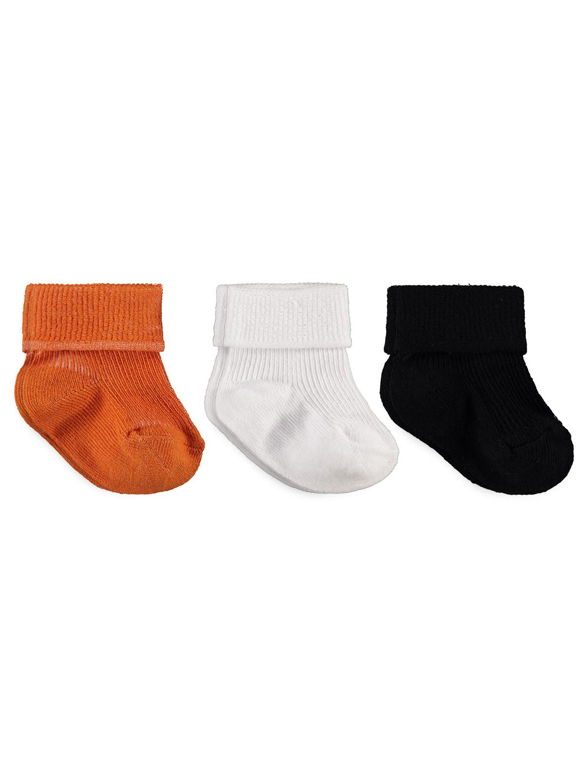Civil Baby Classic Kıvrık 3'lü 6-18 Ay Bebek Erkek Çorap Set