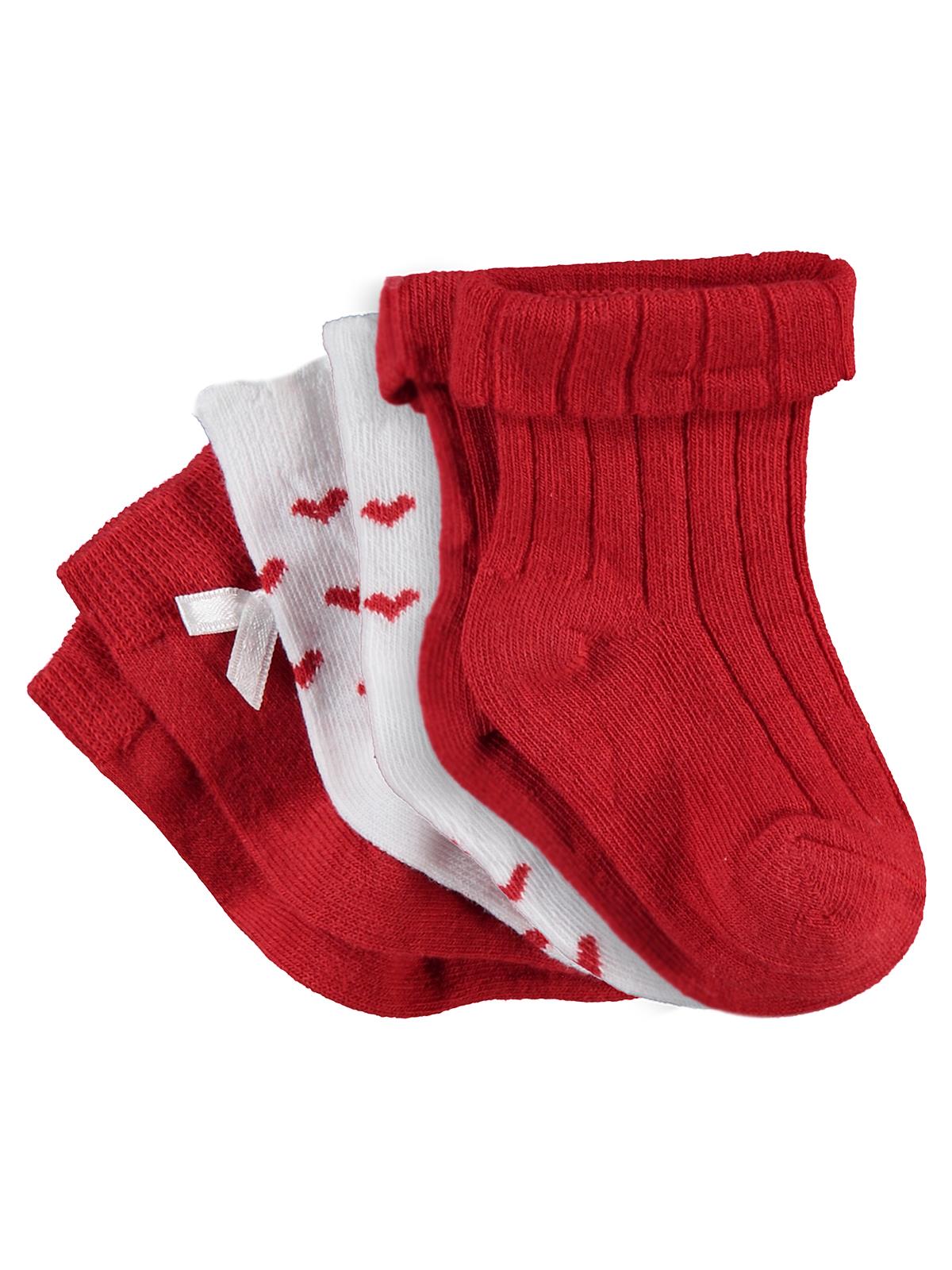 Civil Baby Fiyonk Aksesuarlı 3'lü 6-18 Ay Bebek Kız Çorap Set