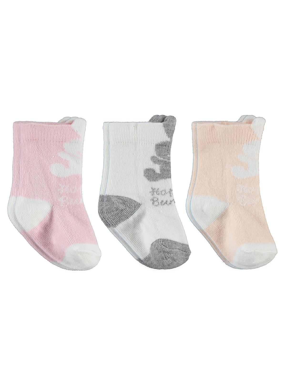 Civil Baby 3D Tavşan Kulaklı 3'lü 6-18 Ay Bebek Kız Çorap Set