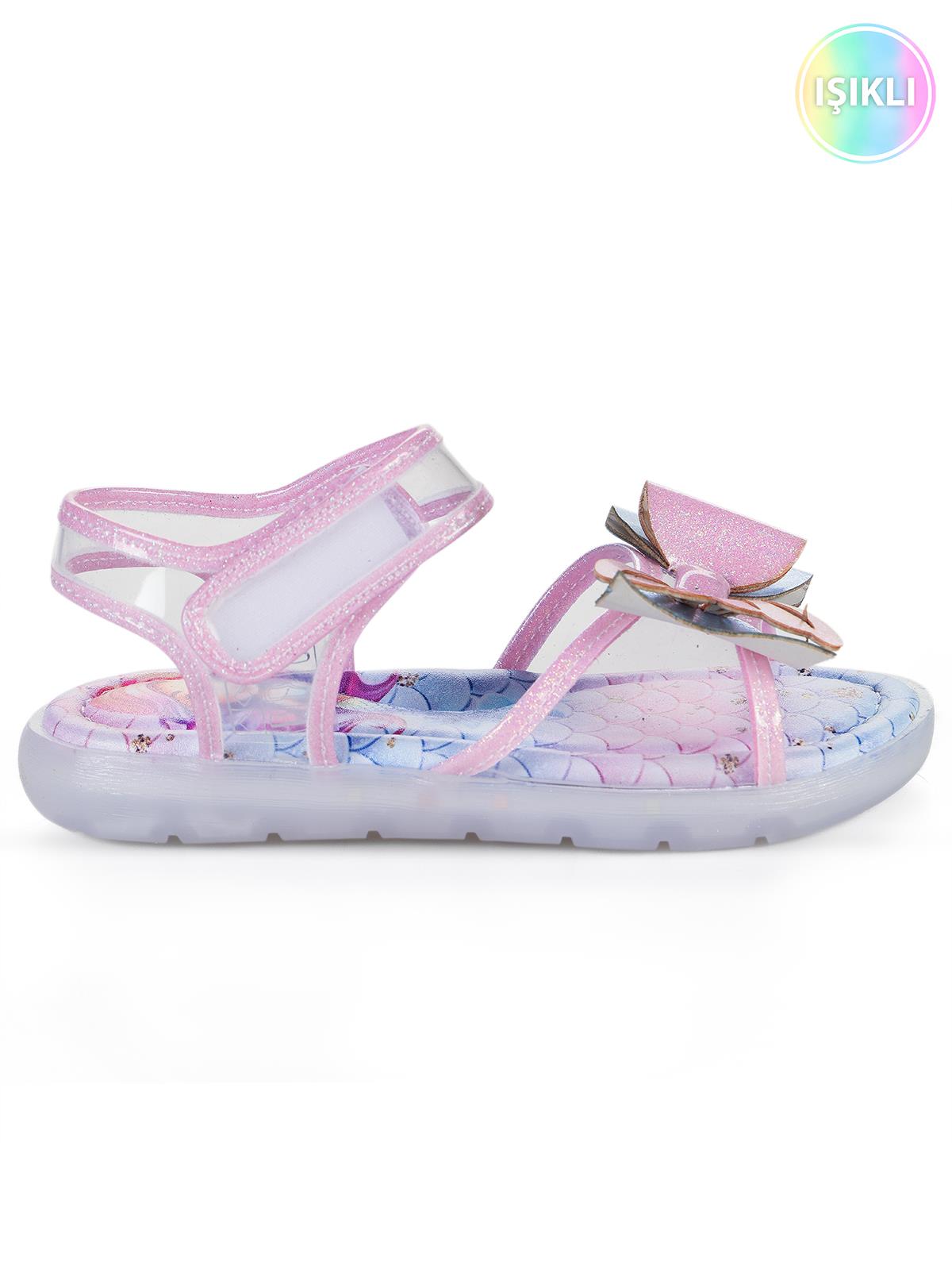 Civil Girls Simli Deniz Kızı 32-36  Numara Sandalet - Pudra