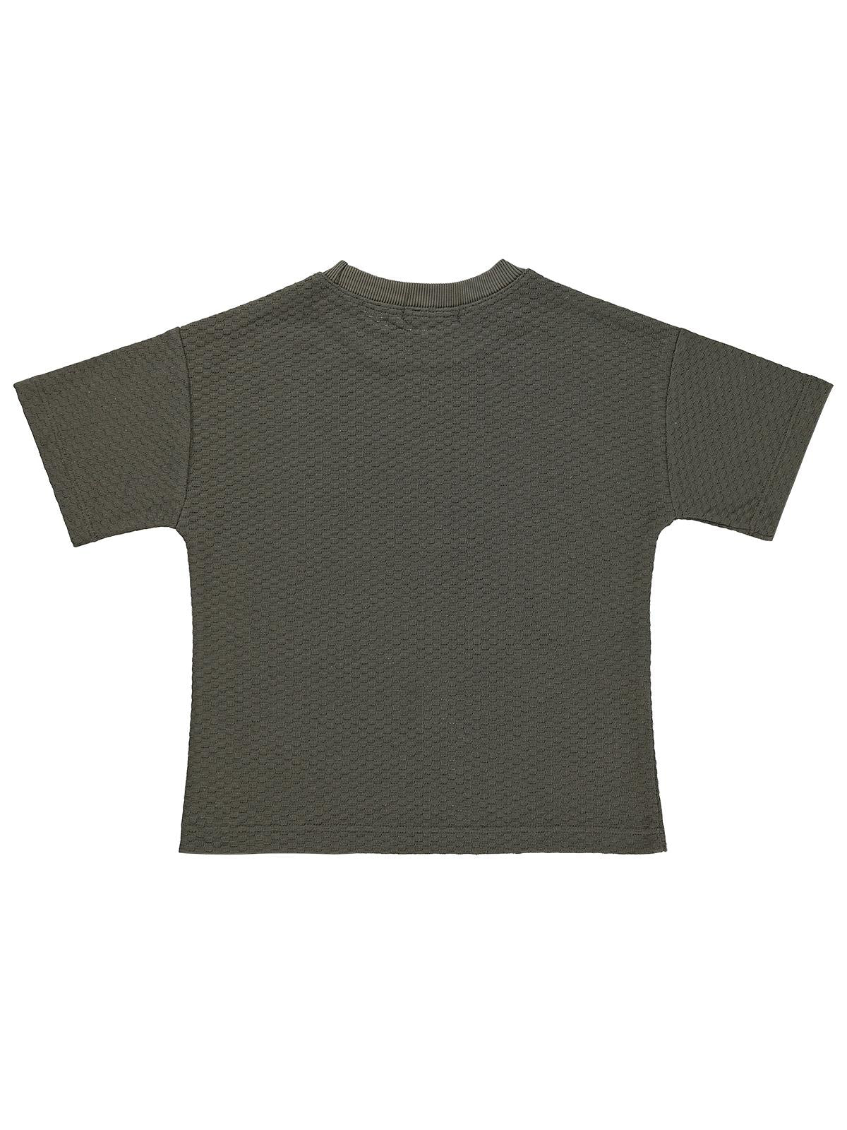 Civil Boys Altıgen Dokulu 2-5 Yaş Tişört - Kahverengi
