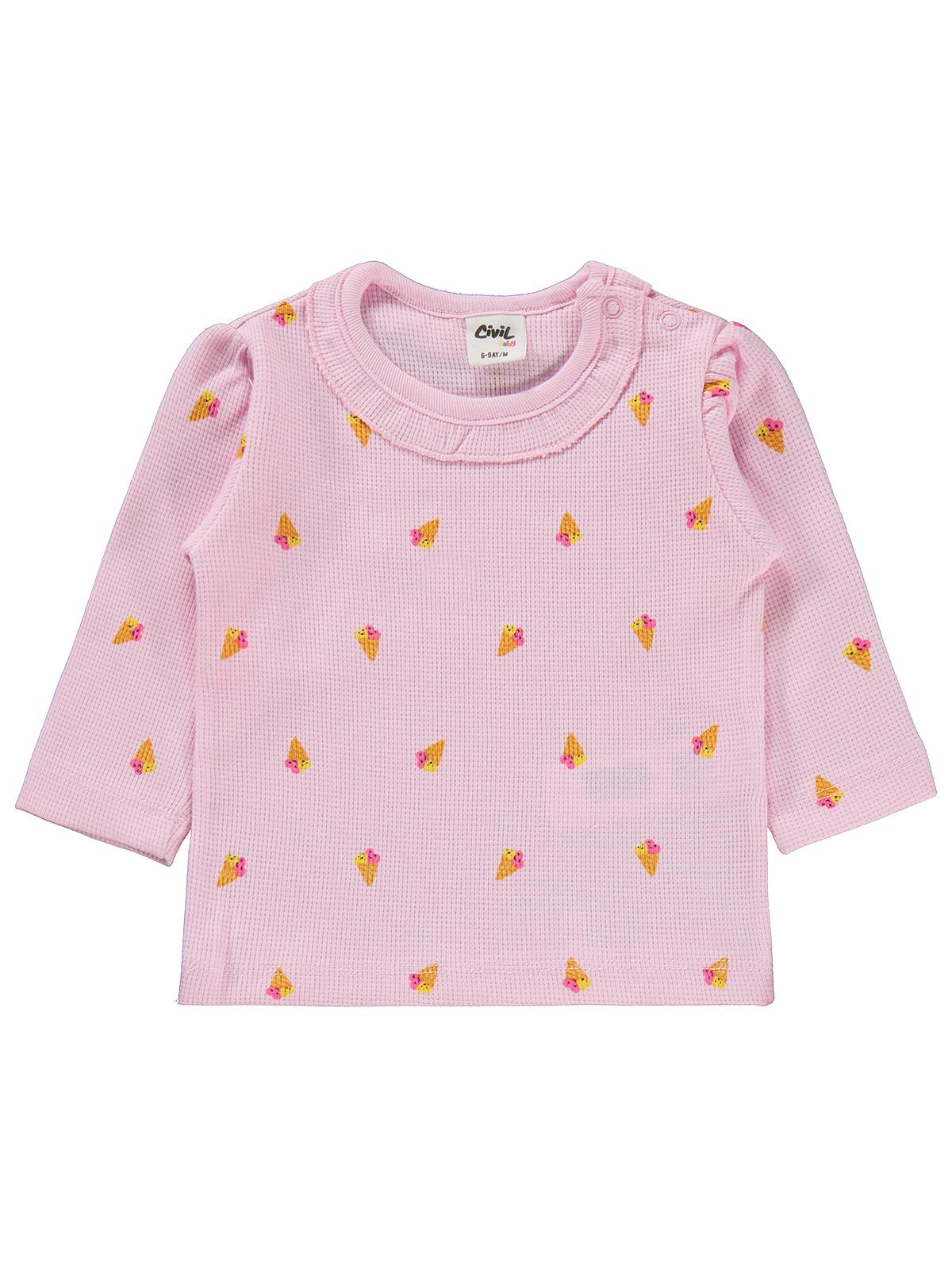 Civil Baby Dondurma Empirme 6-18 Ay Pijama Takımı - Pembe