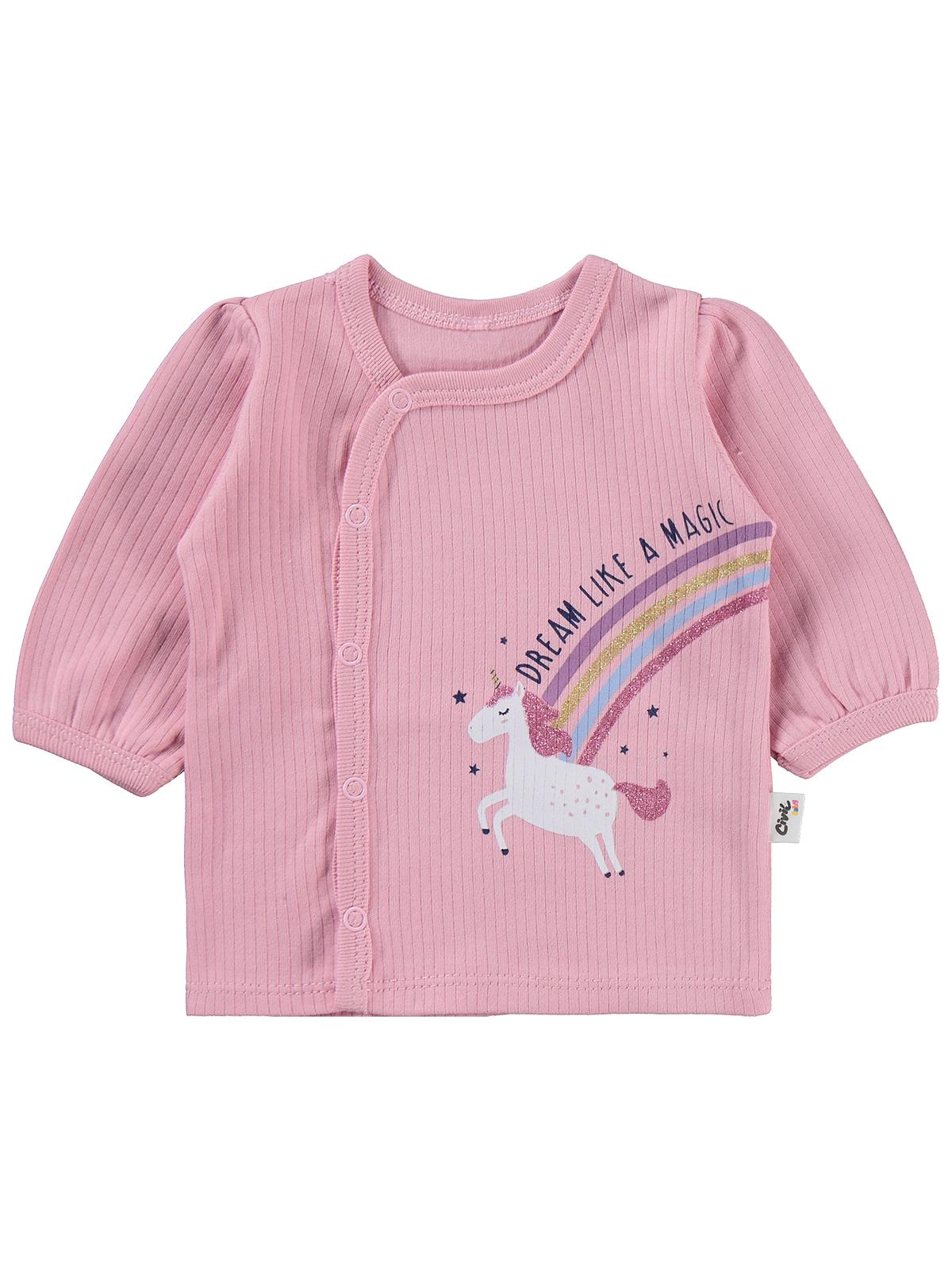 Civil Baby Unicorn Baskılı  Zıbın Takımları - Pembe