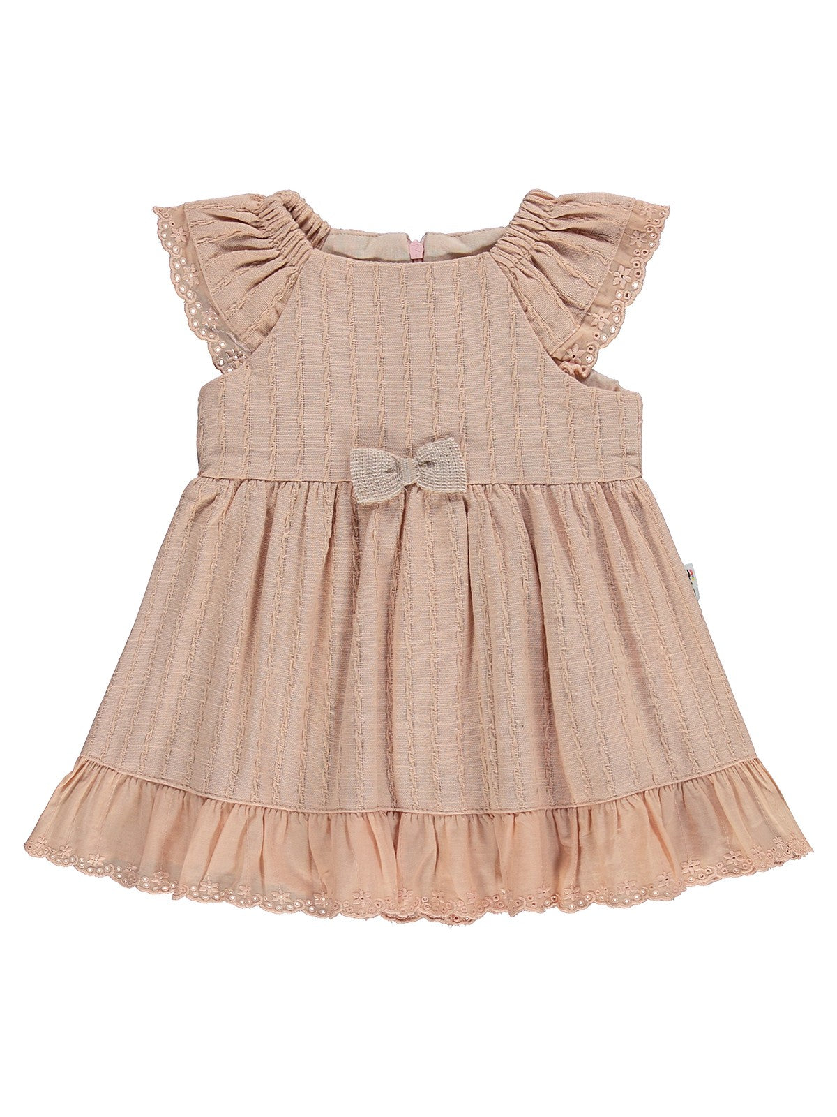 Civil Baby Fiyonk Nakış 6-18 Ay Elbise - Pembe