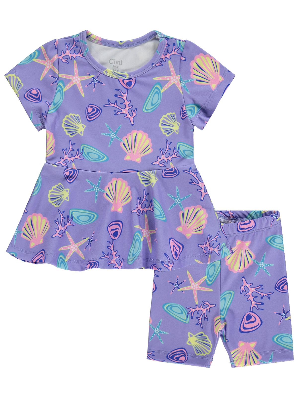 Civil Baby Deniz Kabuğu Baskılı 6-18 Ay Mayo - Lila