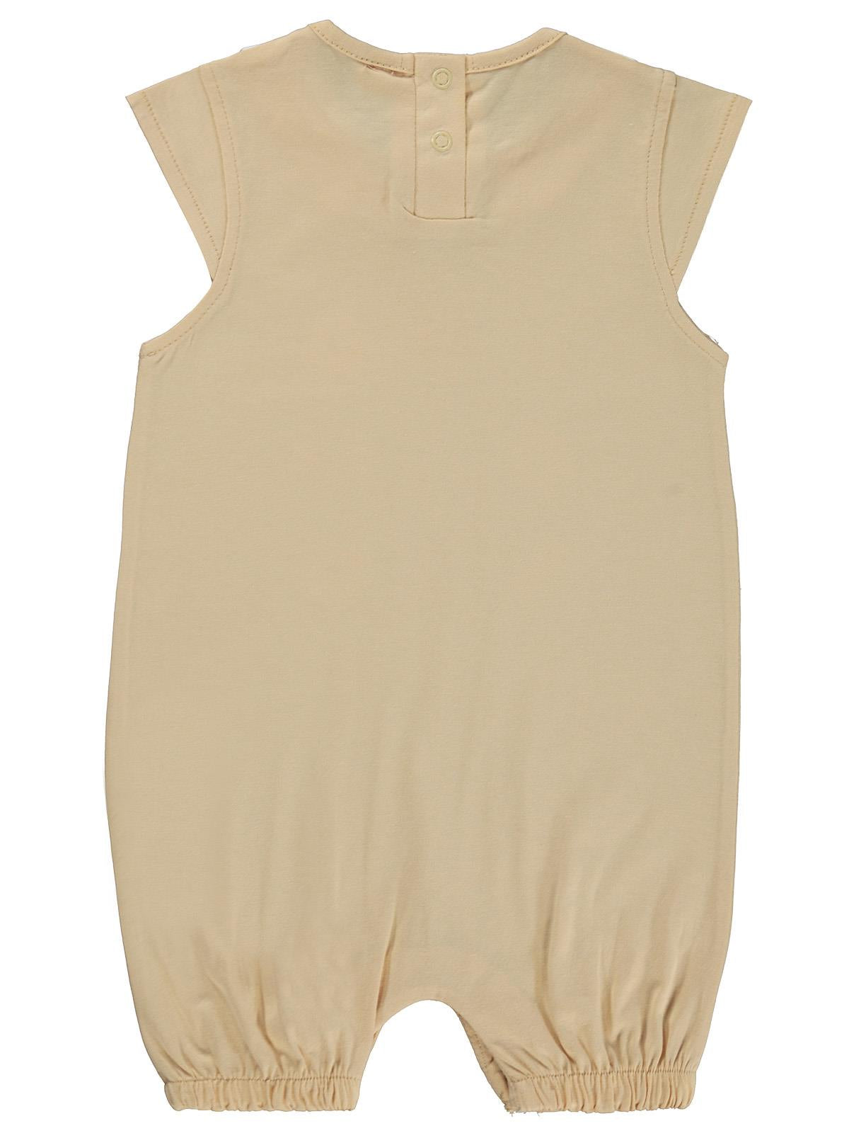 Civil Baby Çiçek Böcek Nakışlı 6-18 Ay Tulum - Bej