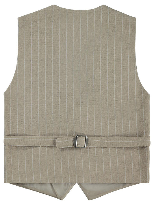 Pierre Cardin Çizgili 10-12 Yaş Yelek - Kahve