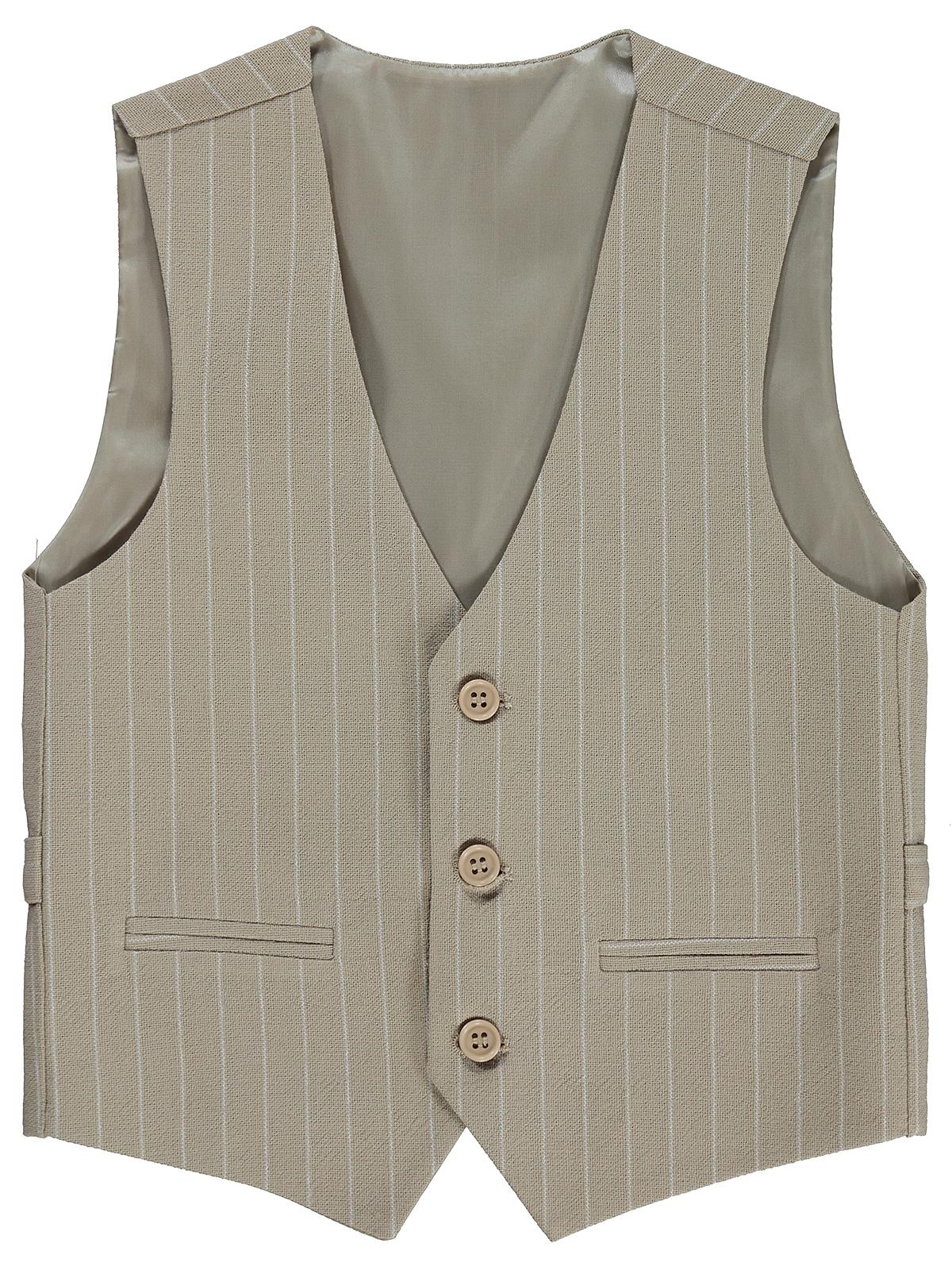Pierre Cardin Çizgili 10-12 Yaş Yelek - Kahve