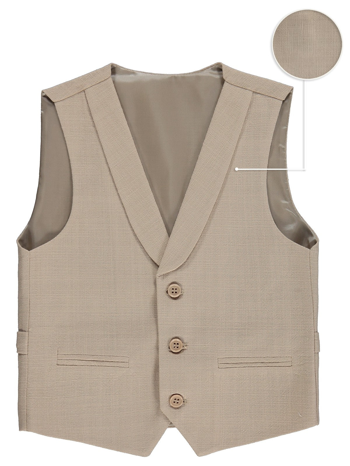 Pierre Cardin Keten Görünümlü 6-9 Yaş Yelek - Kahverengi