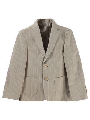 Pierre Cardin Çizgili 10-12 Yaş Ceket - Kahve