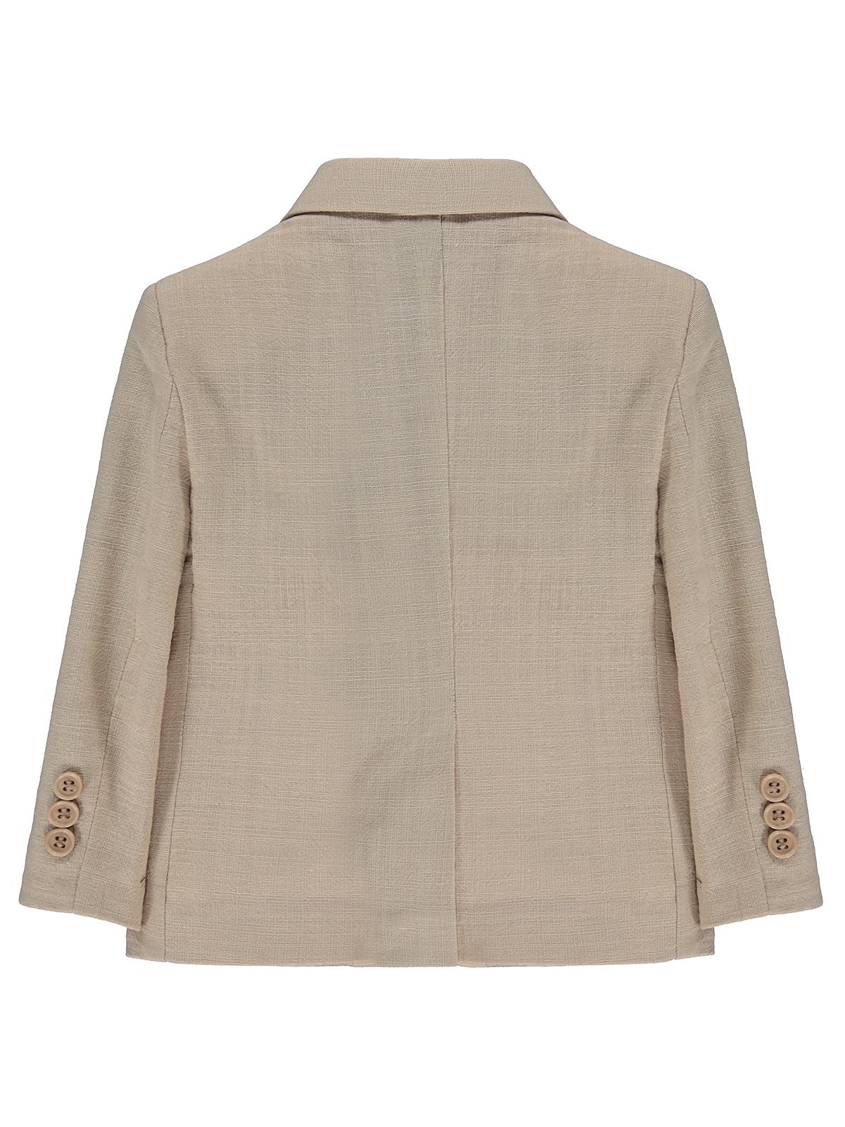 Pierre Cardin Keten Görünümlü 2-5 Yaş Ceket - Kahverengi