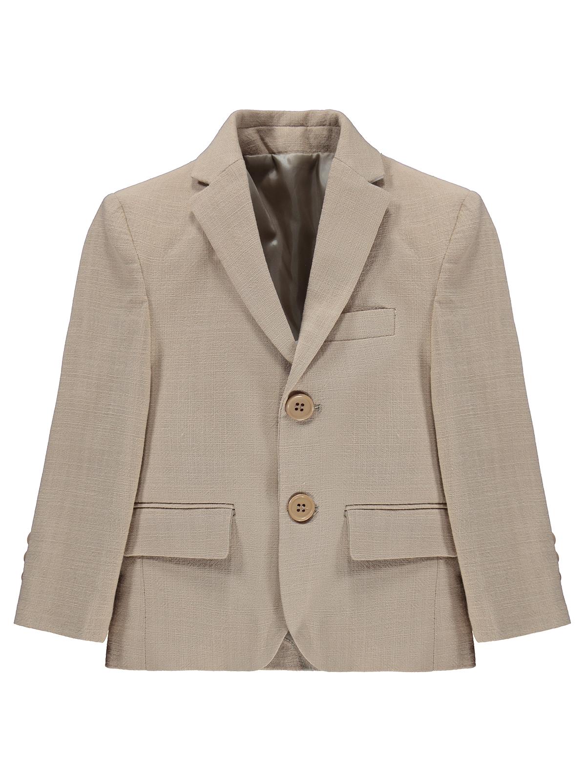 Pierre Cardin Keten Görünümlü 2-5 Yaş Ceket - Kahverengi