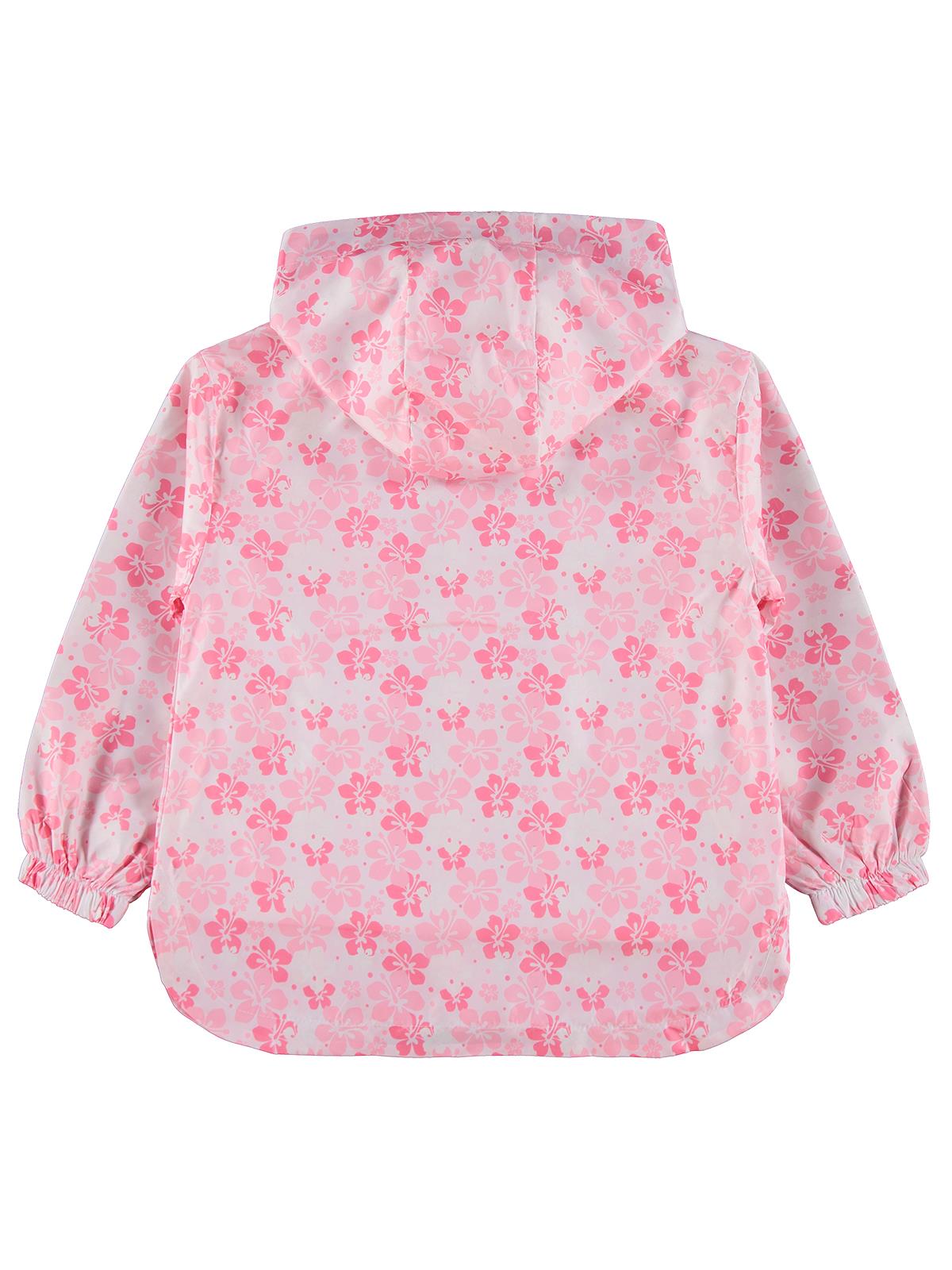 Civil Girls Çiçek Desenli 6-9 Yaş Yağmurluk - Pembe