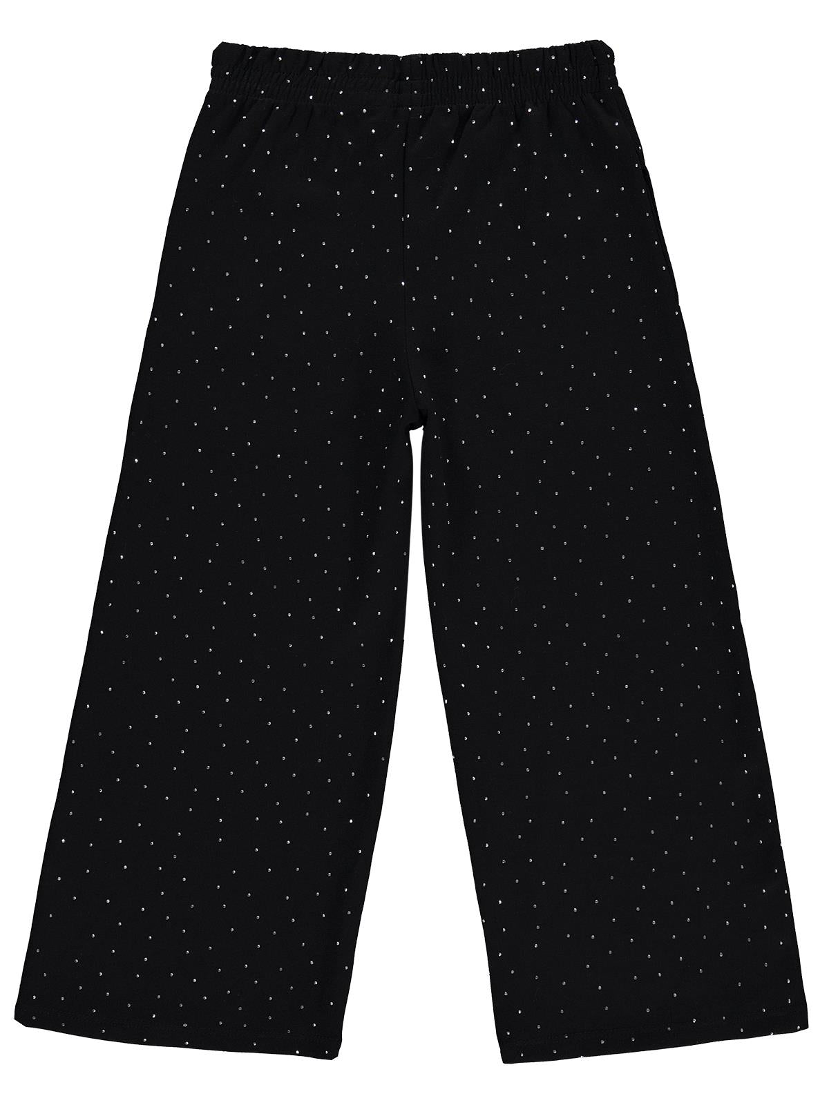 Civil Girls Taşlı 10-13 Yaş Pantolon - Siyah