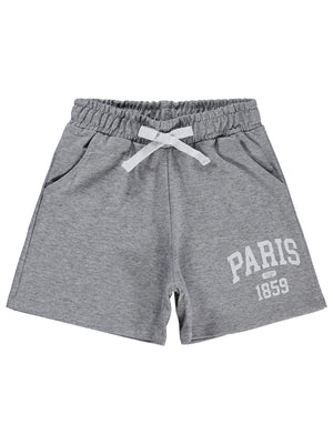 Civil Girls Paris Baskılı 2-5 Yaş Şort - Gri