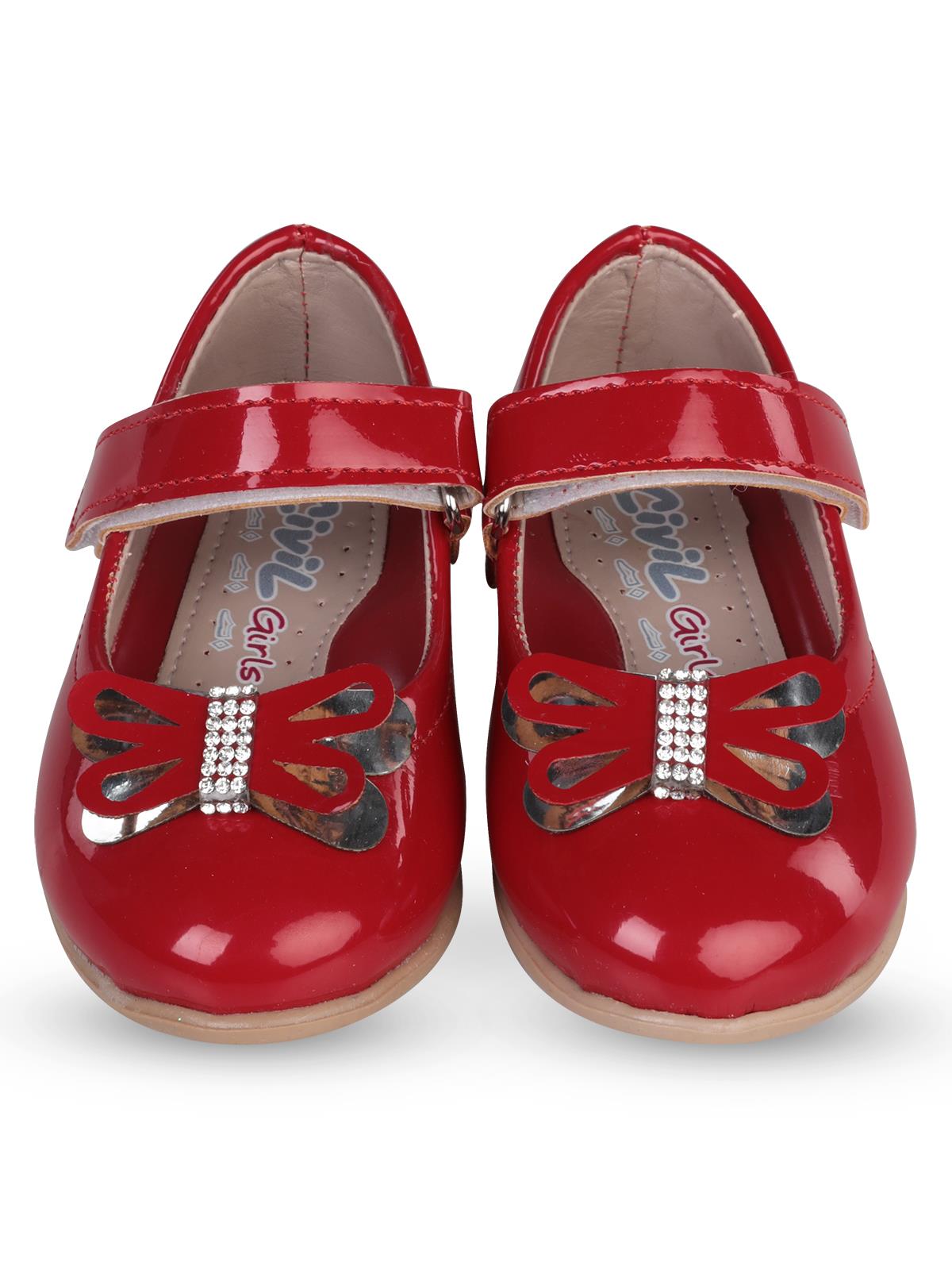 Civil Baby Kelebekli 19-21 Numara İlkadım Ayakkabı - Kırmızı