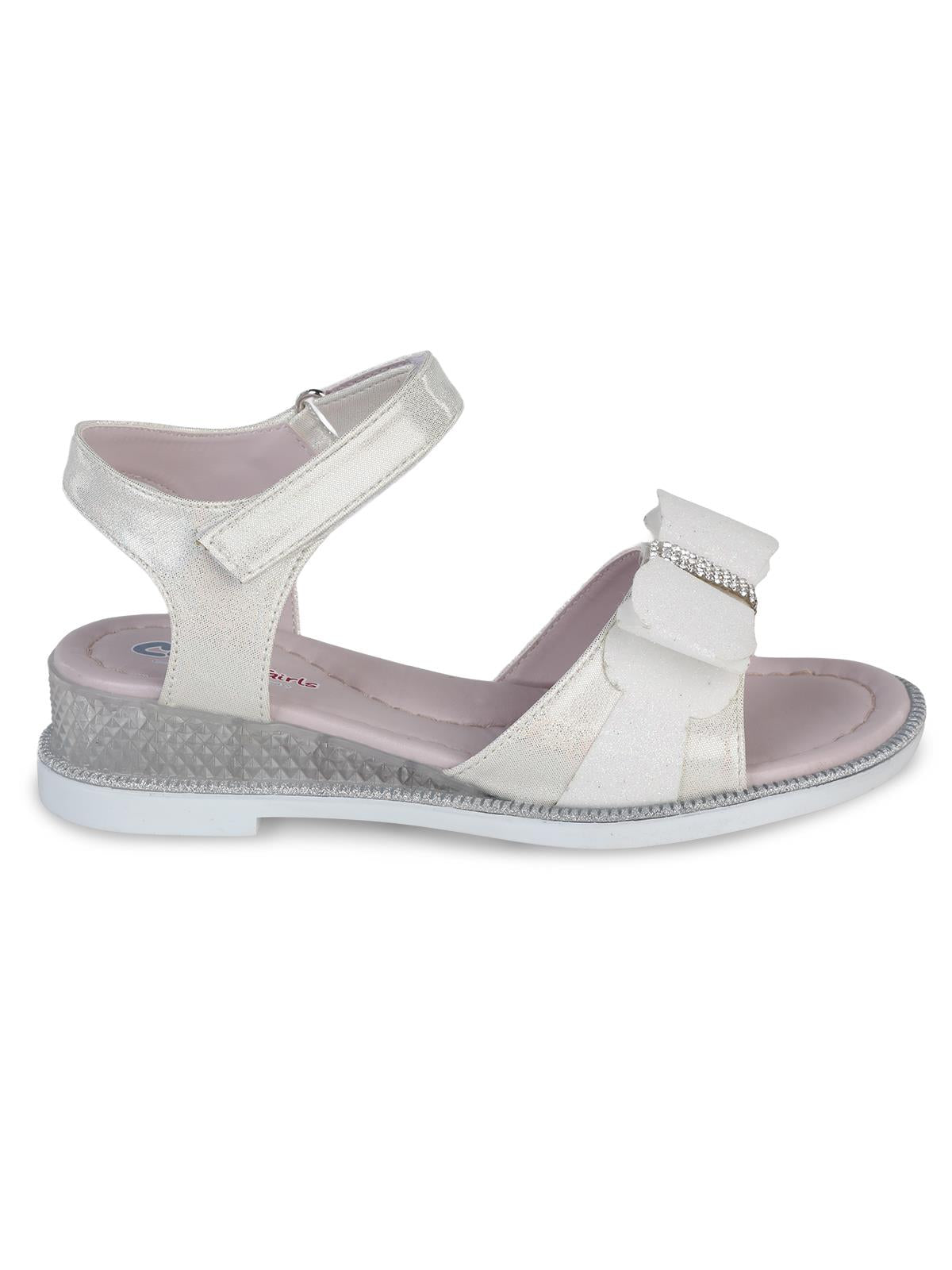 Civil Girls Fiyonk Aksesuarlı 31-36 Numara Sandalet - Gri