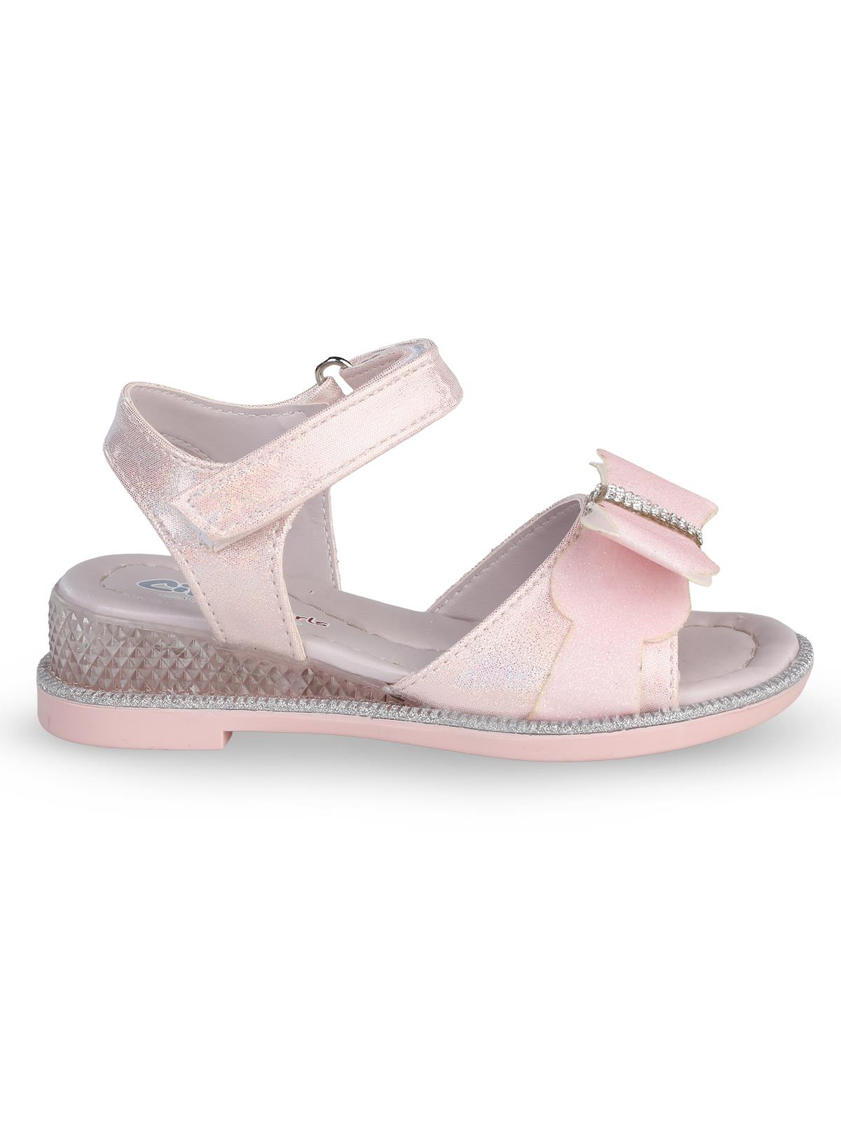 Civil Girls Fiyonk Aksesuarlı 31-36 Numara Sandalet - Pudra