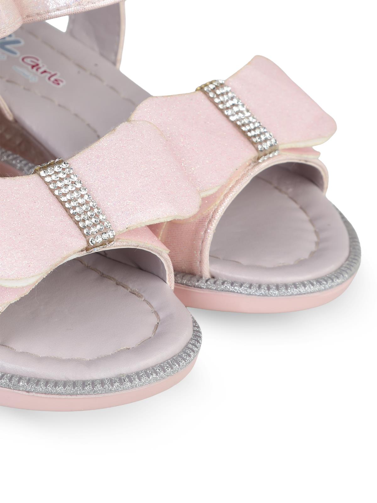 Civil Girls Fiyonk Aksesuarlı 31-36 Numara Sandalet - Pudra