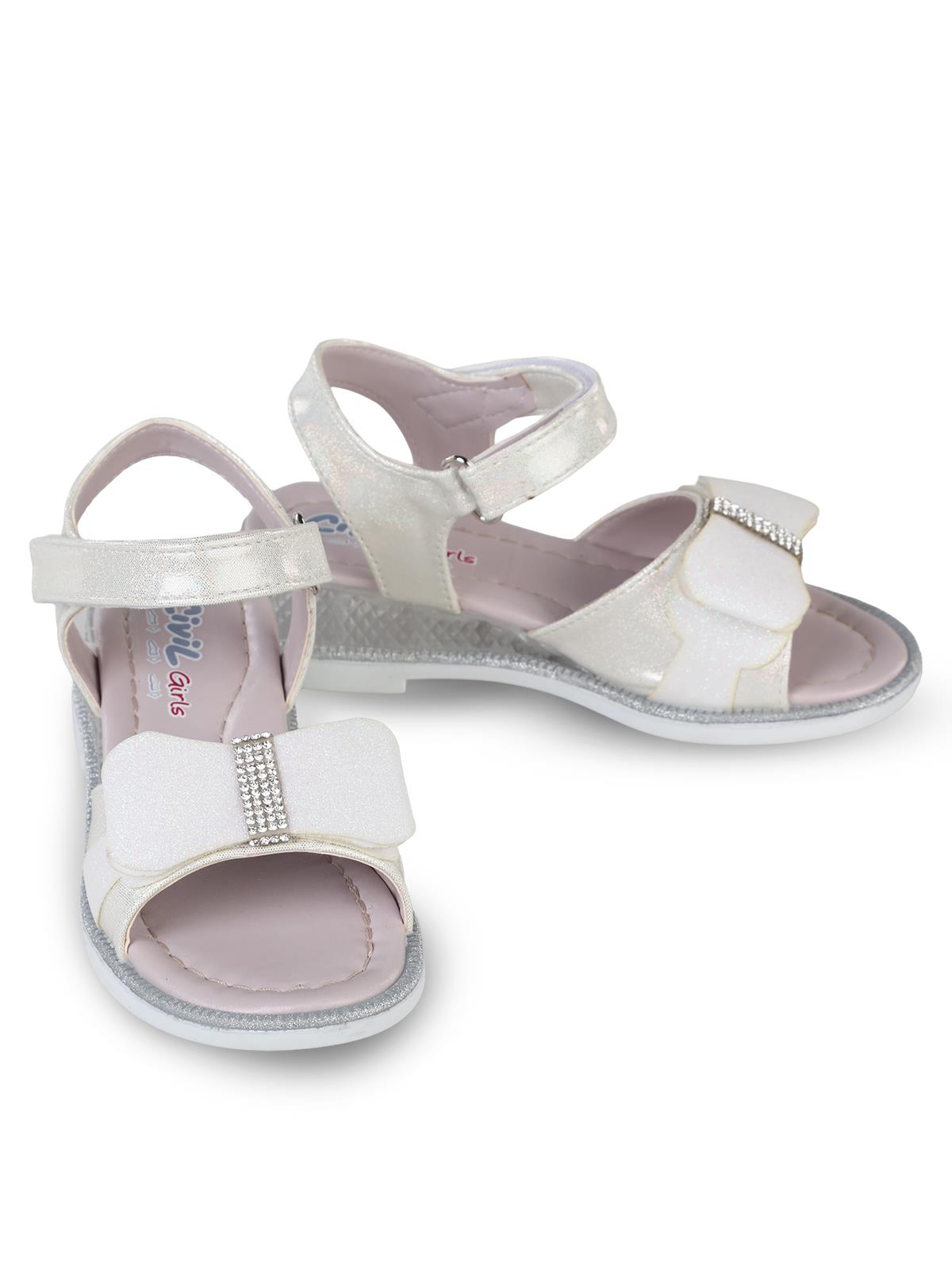 Civil Girls Fiyonk Aksesuarlı 26-30 Numara Sandalet - Gri