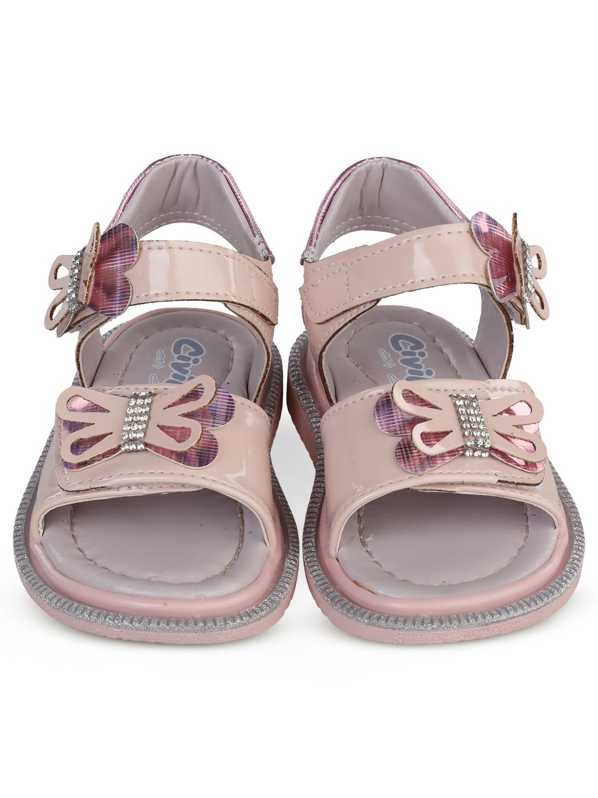 Civil Girls Kelebek Aksesuarlı 21-25 Numara Sandalet - Pudra