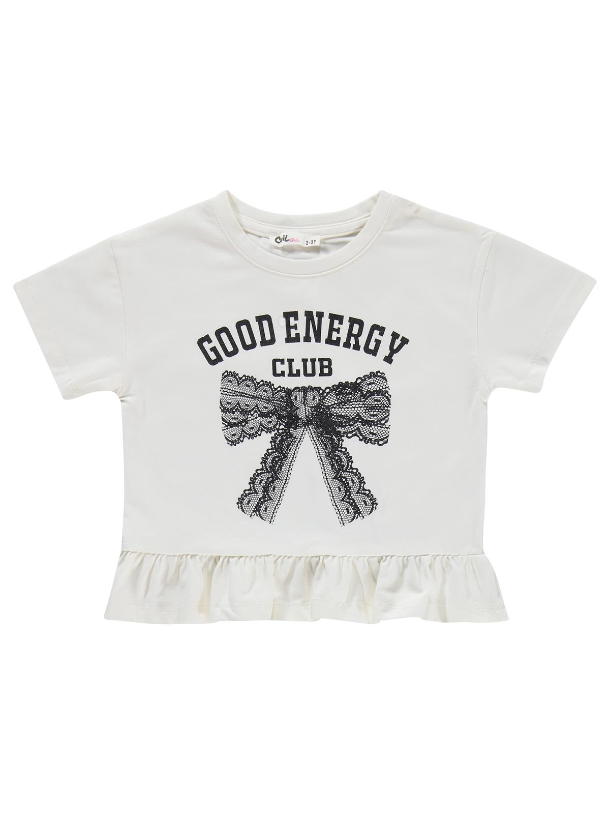 Civil Girls Good Energy Clup Baskılı 2-5 Yaş Takım - Pudra