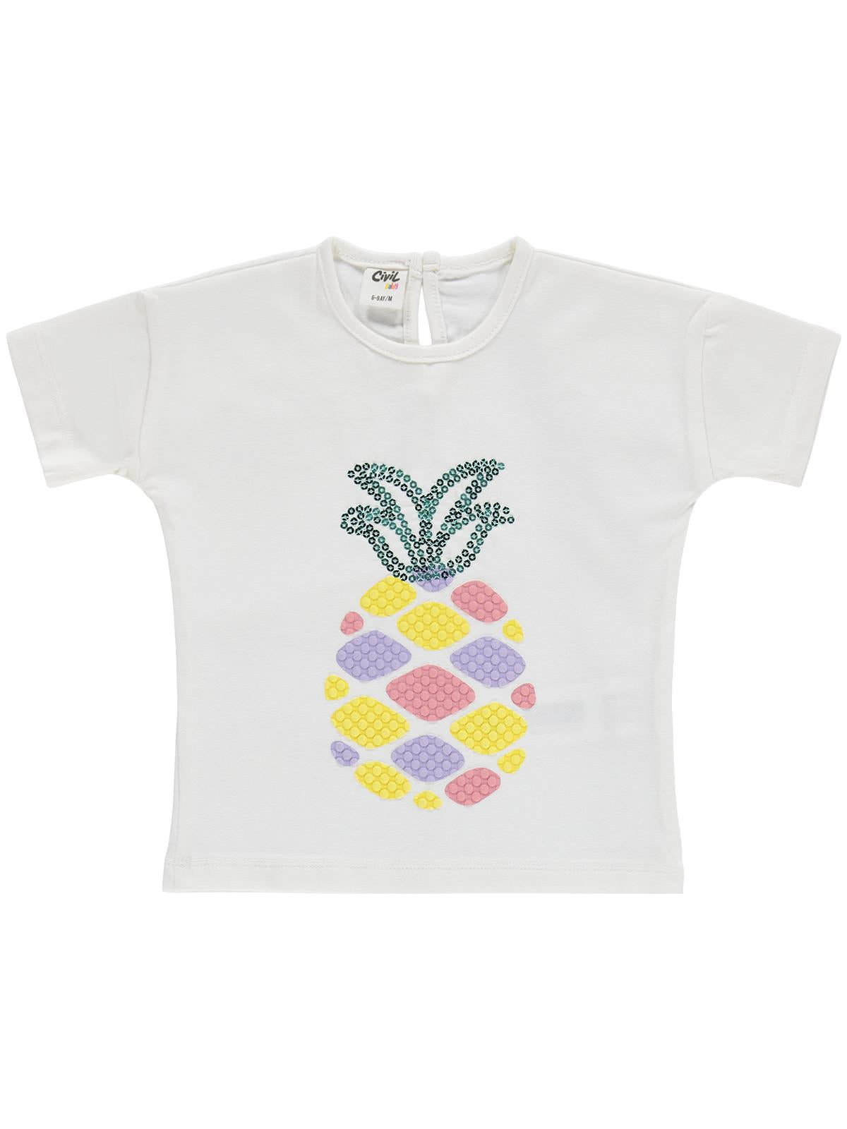 Civil Baby Ananas Nakışlı 6-18 Ay Takım - Ekru
