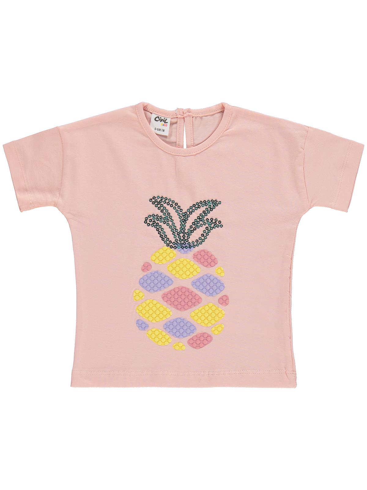 Civil Baby Ananas Nakışlı 6-18 Ay Takım - Pudra