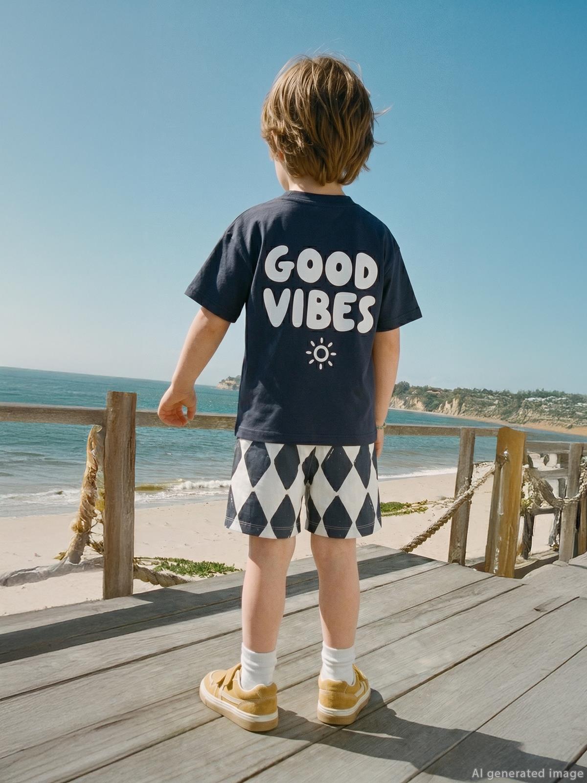Civil Boys Cool Vibes Baskılı 2'Li 3-9 Yaş Takım - Haki
