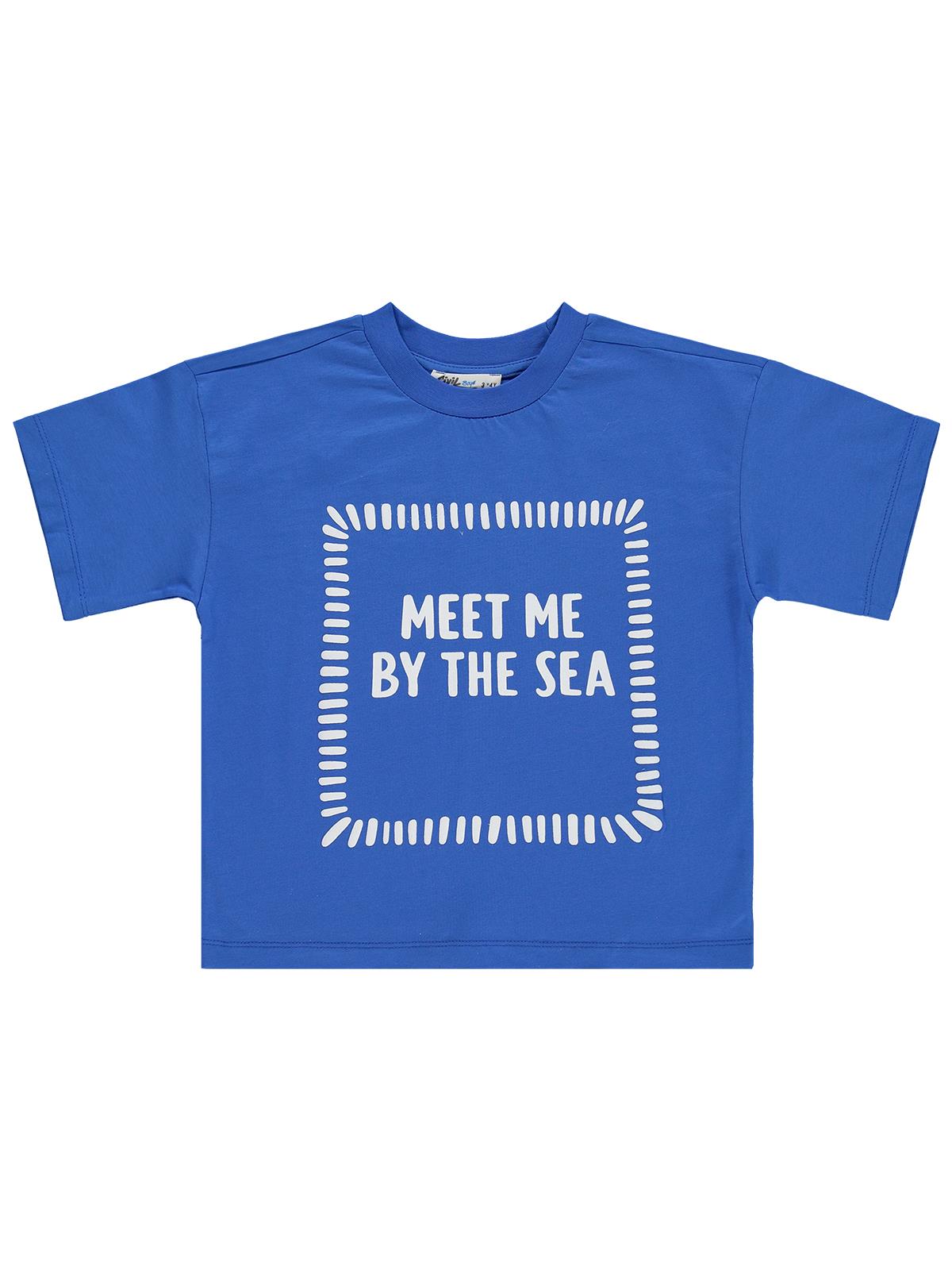 Civil Boys Meet My By The Sea Baskılı 2'Li 3-9 Yaş Takım - Mavi
