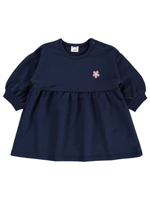 Civil Baby Çiçek Nakışlı Basic 6-18 Ay Elbise - Lacivert