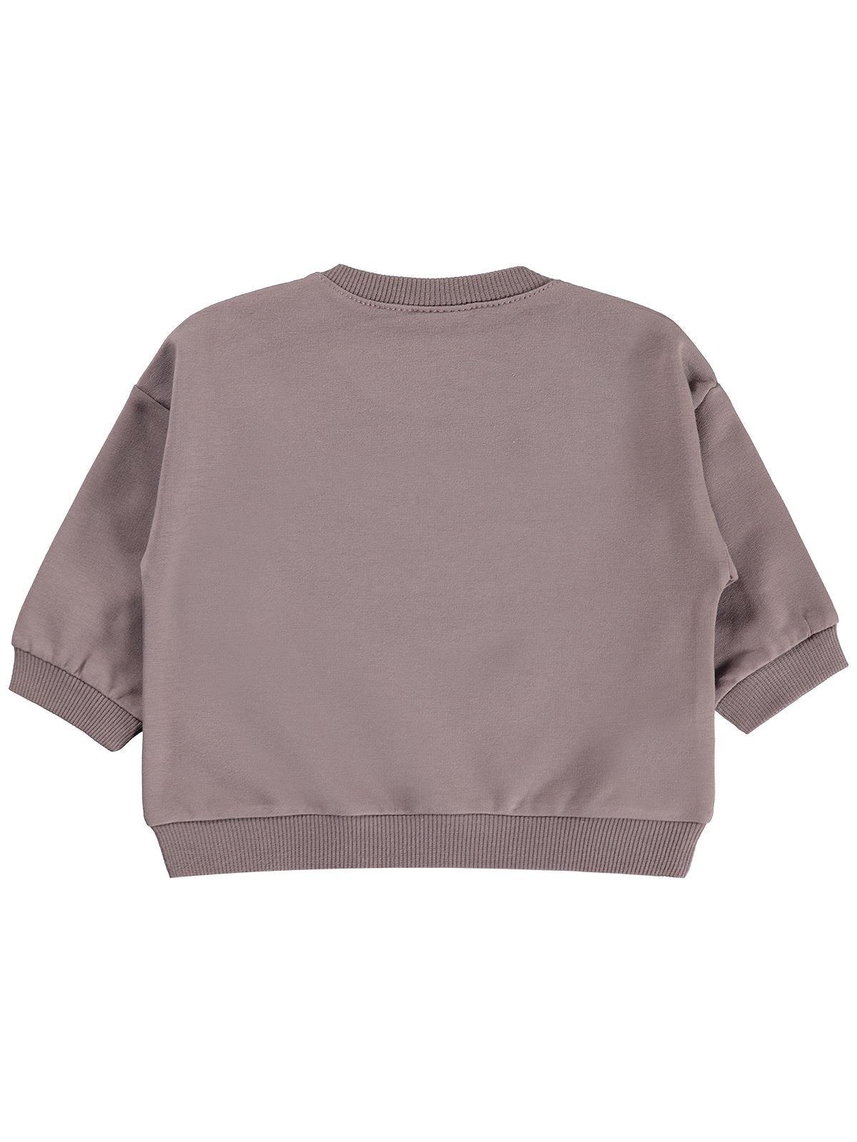 Civil Baby Çiçek Nakışlı Basic 6-18 Ay Sweatshirt - Lila