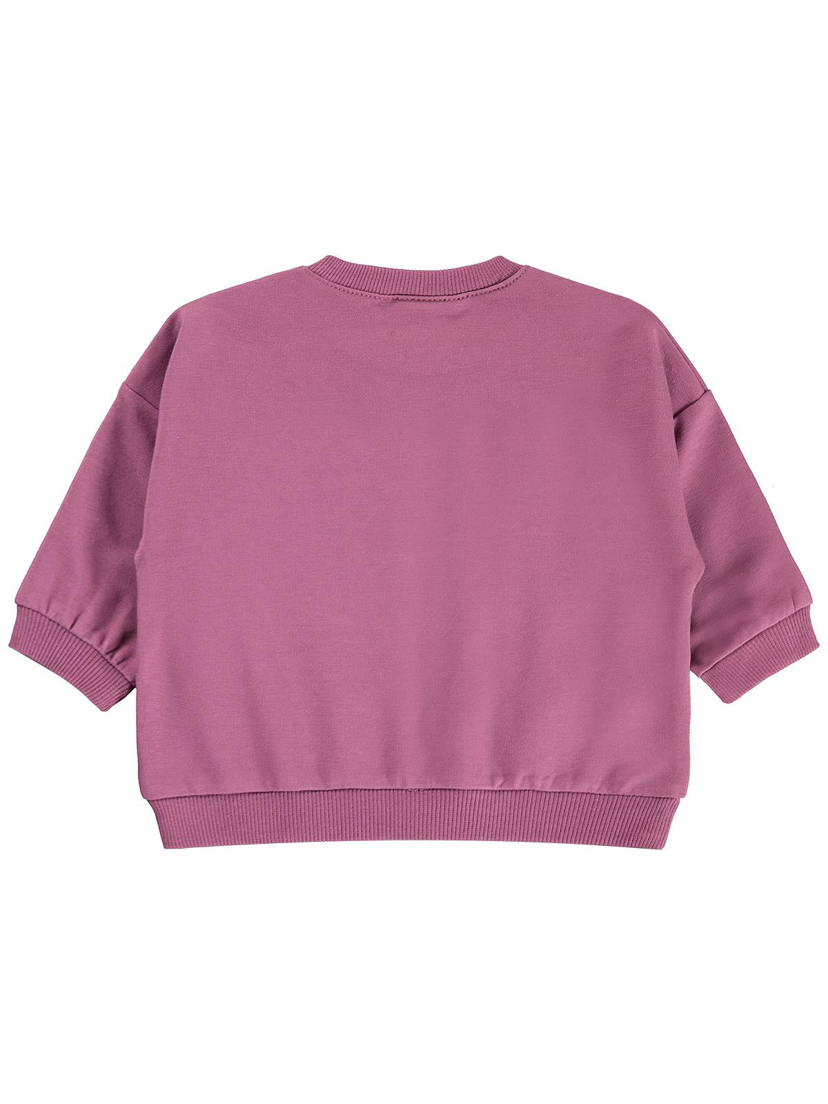Civil Baby Çiçek Nakışlı Basic 6-18 Ay Sweatshirt - Lila