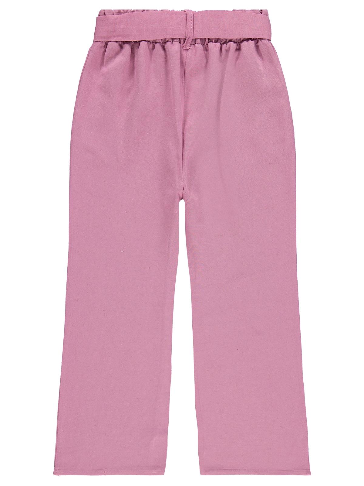 Civil Girls Kuşaklı 10-13 Yaş Pantolon - Pembe