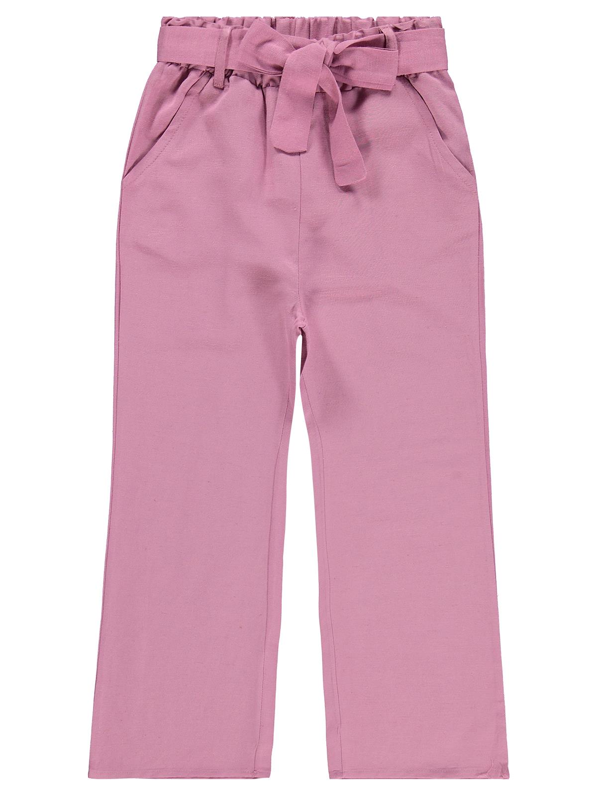 Civil Girls Kuşaklı 10-13 Yaş Pantolon - Pembe